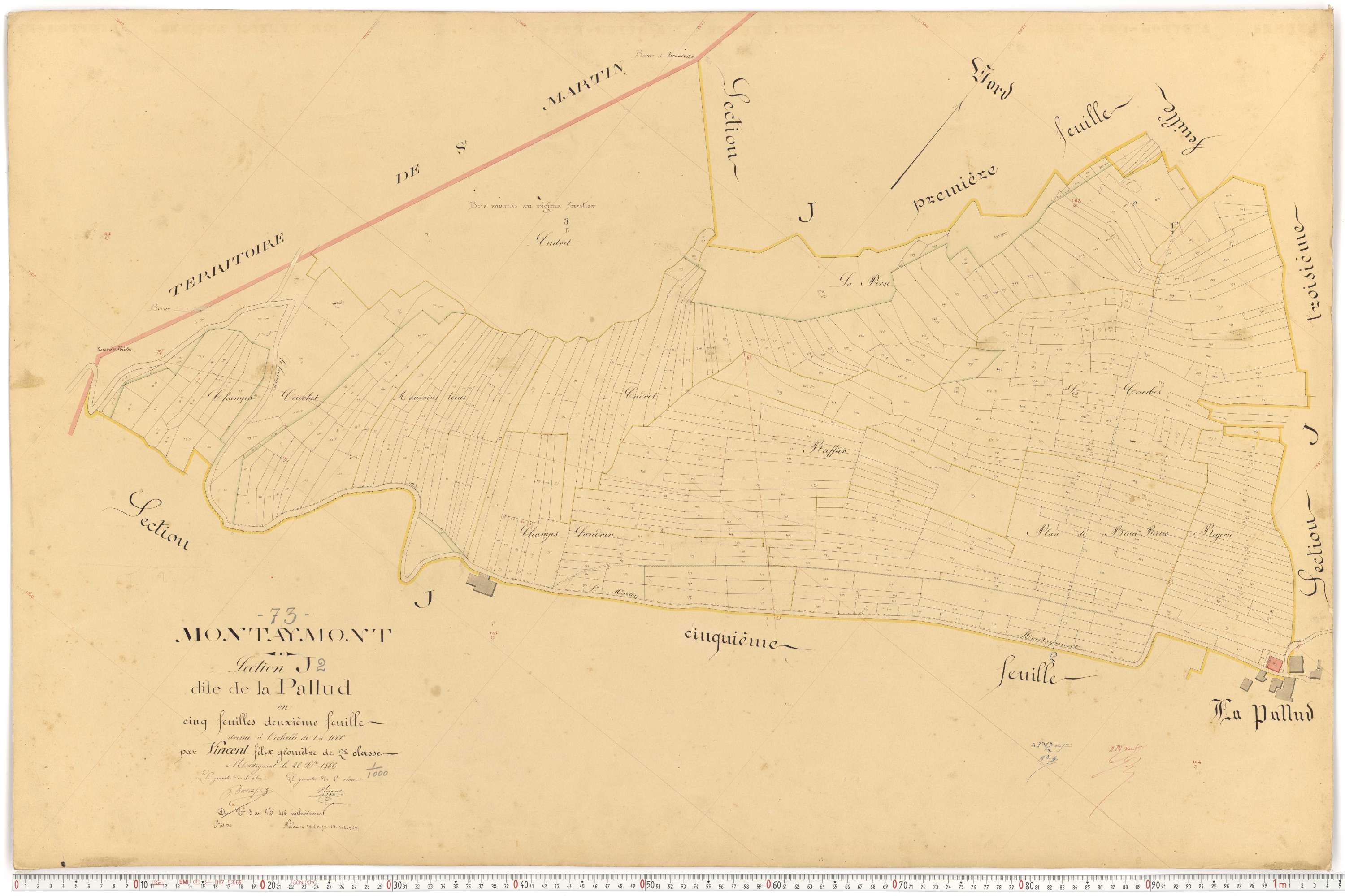 Montaimont - Plans cadastraux du premier cadastre français.