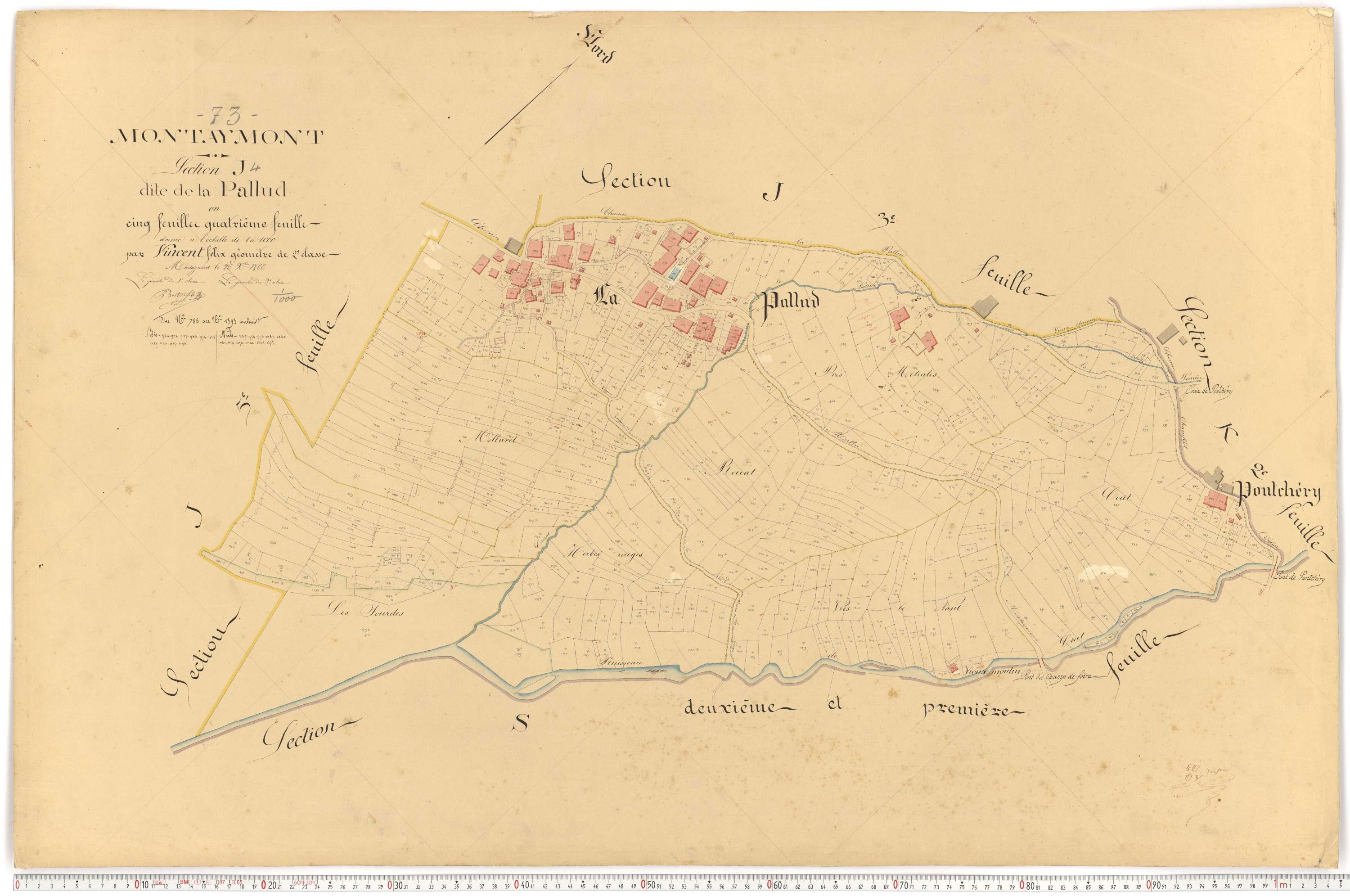 Montaimont - Plans cadastraux du premier cadastre français.
