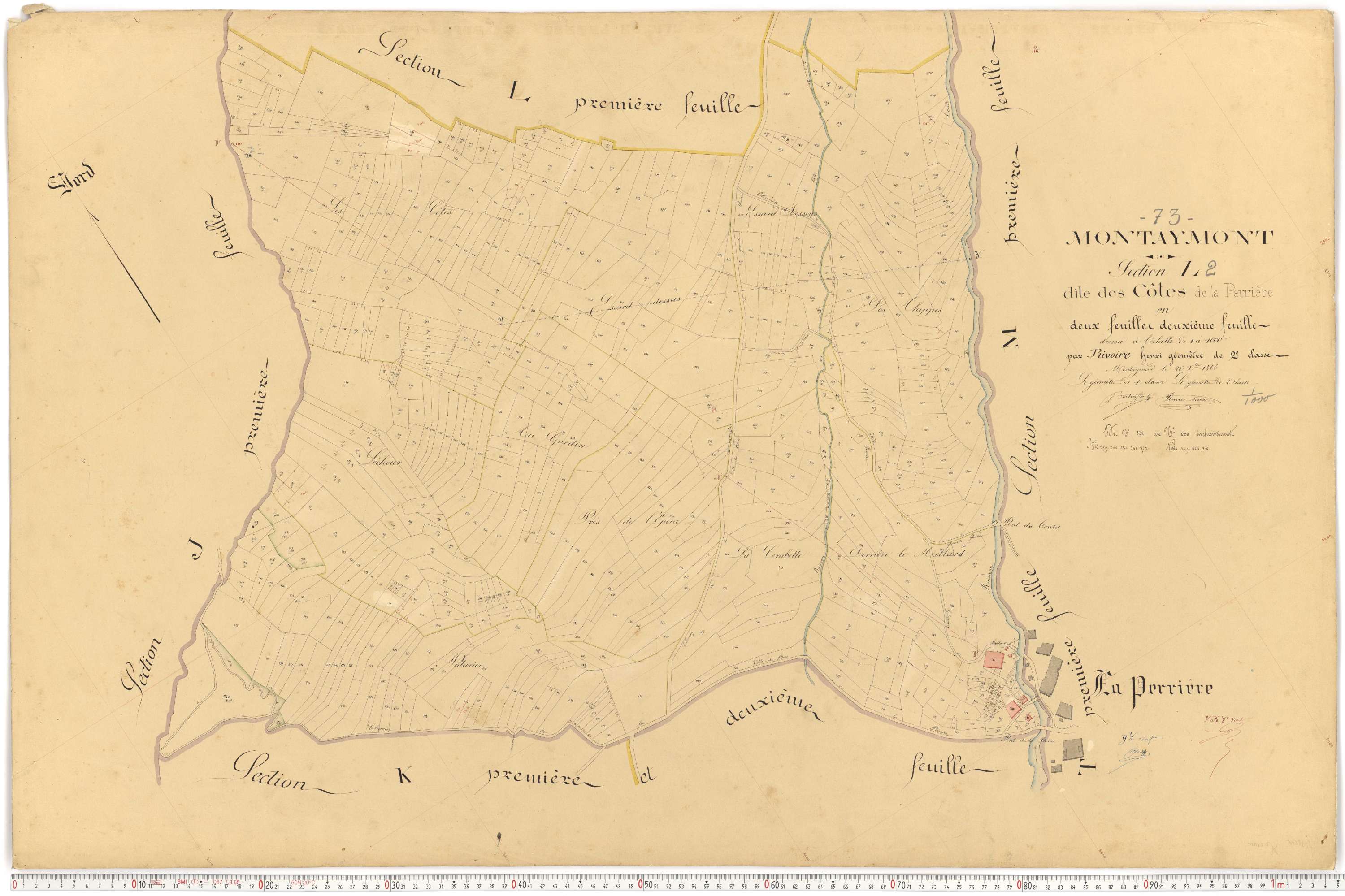 Montaimont - Plans cadastraux du premier cadastre français.