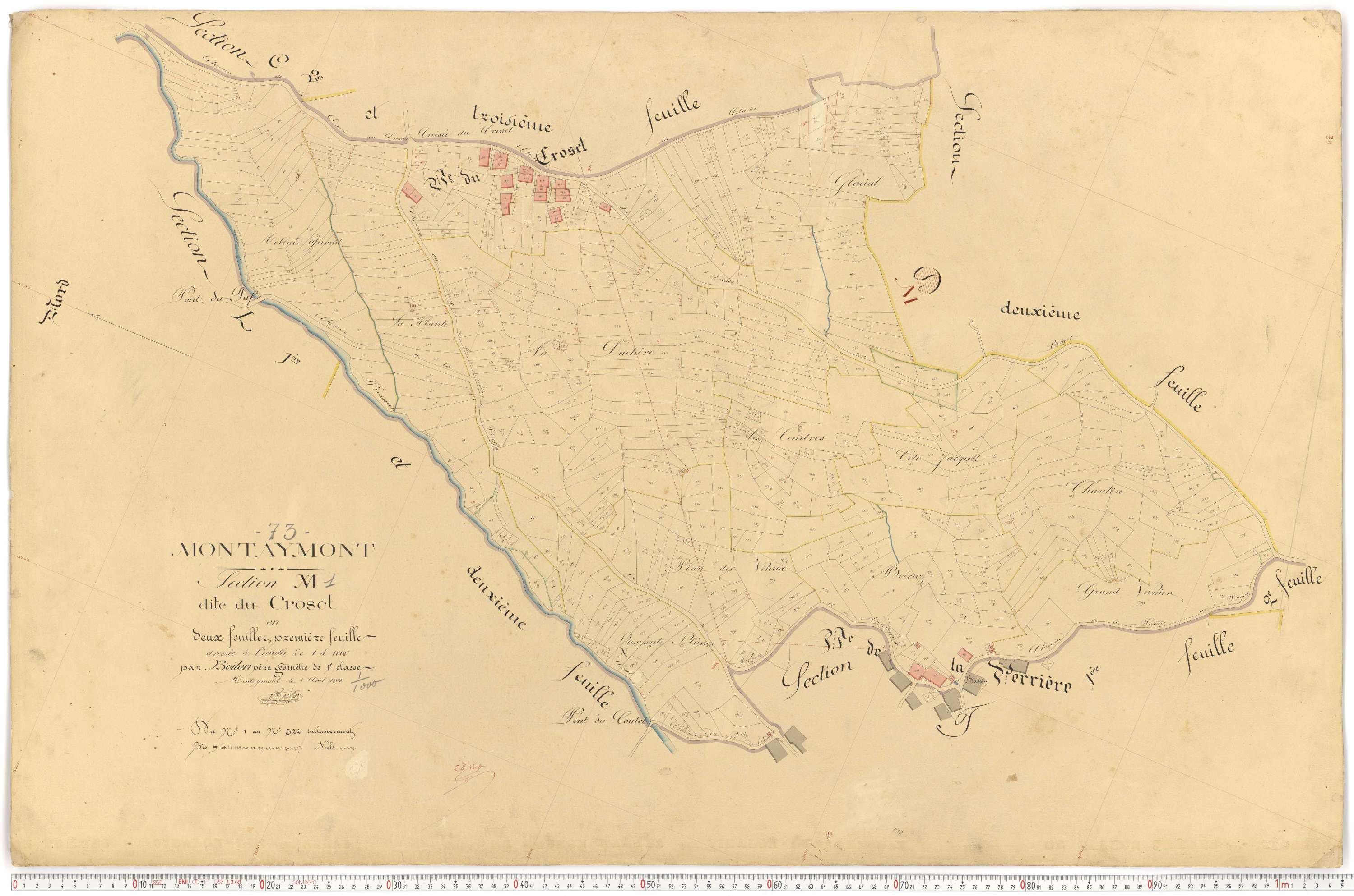 Montaimont - Plans cadastraux du premier cadastre français.