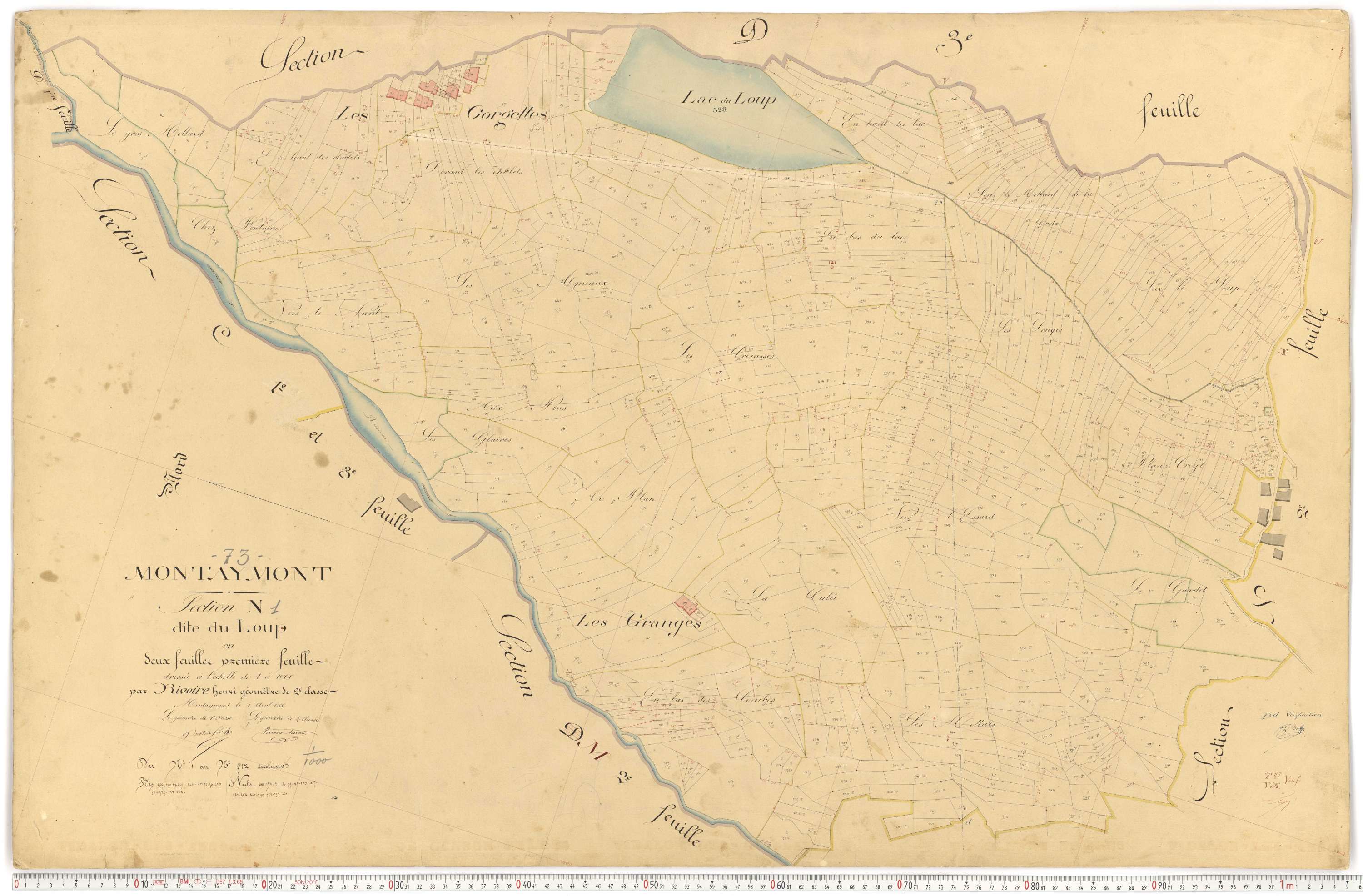 Montaimont - Plans cadastraux du premier cadastre français.