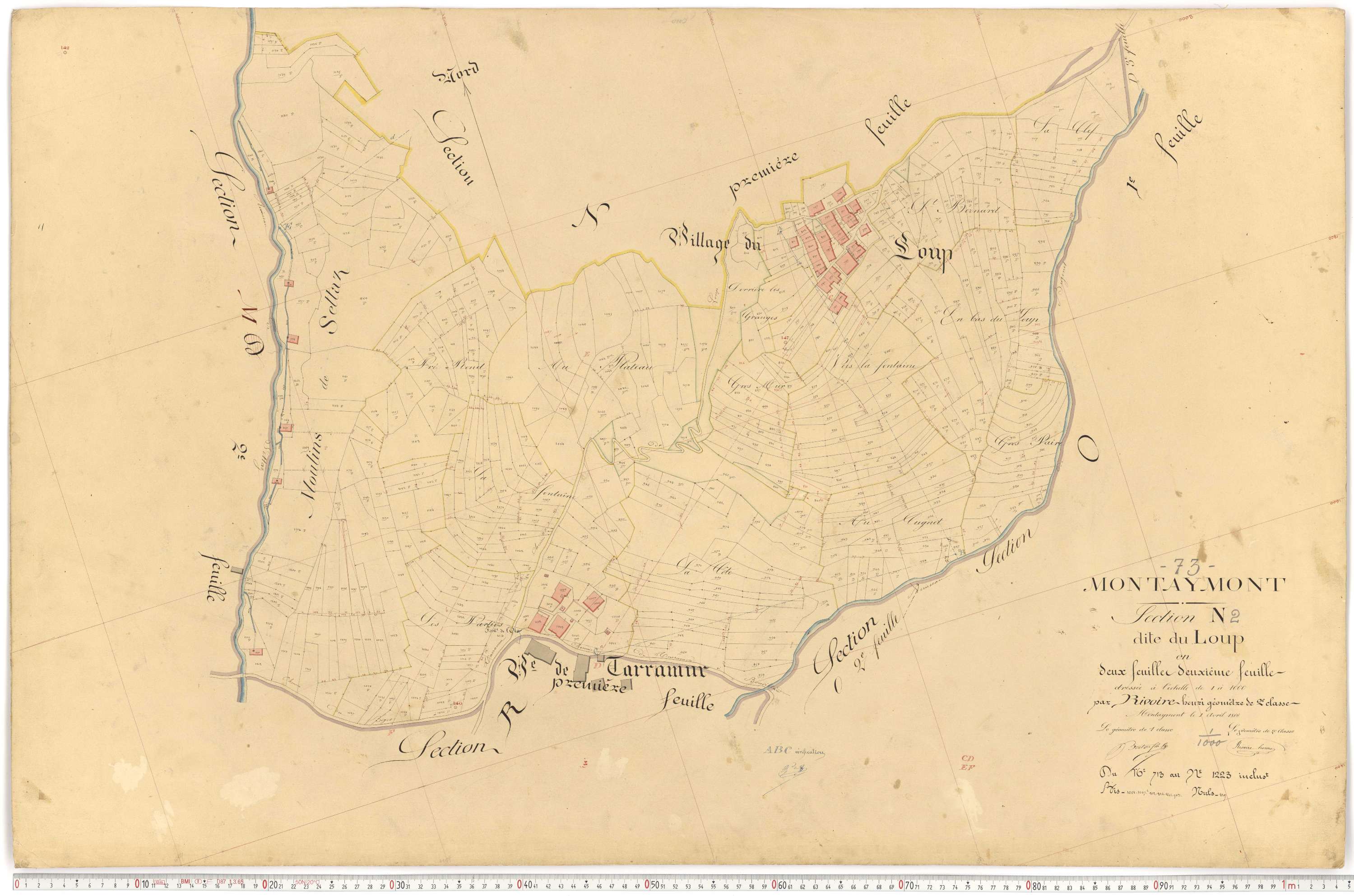 Montaimont - Plans cadastraux du premier cadastre français.