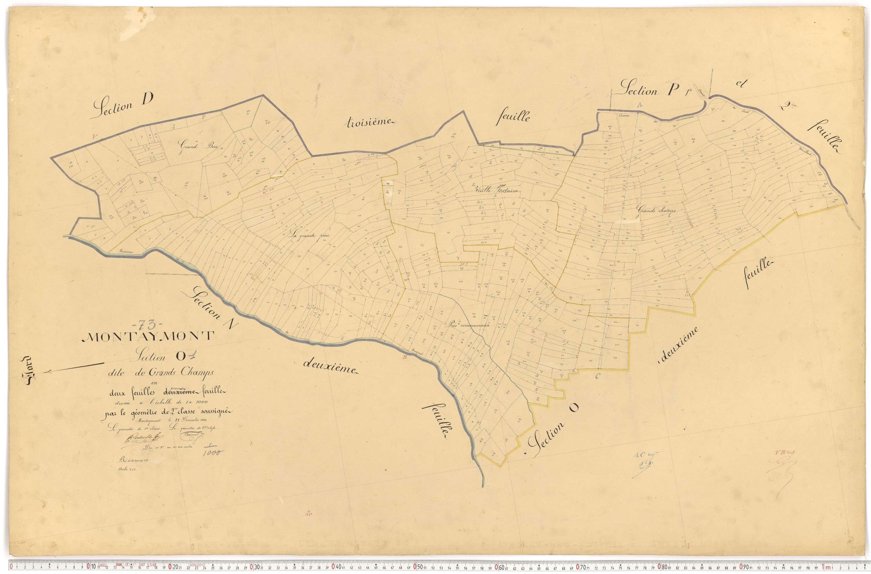 Montaimont - Plans cadastraux du premier cadastre français.