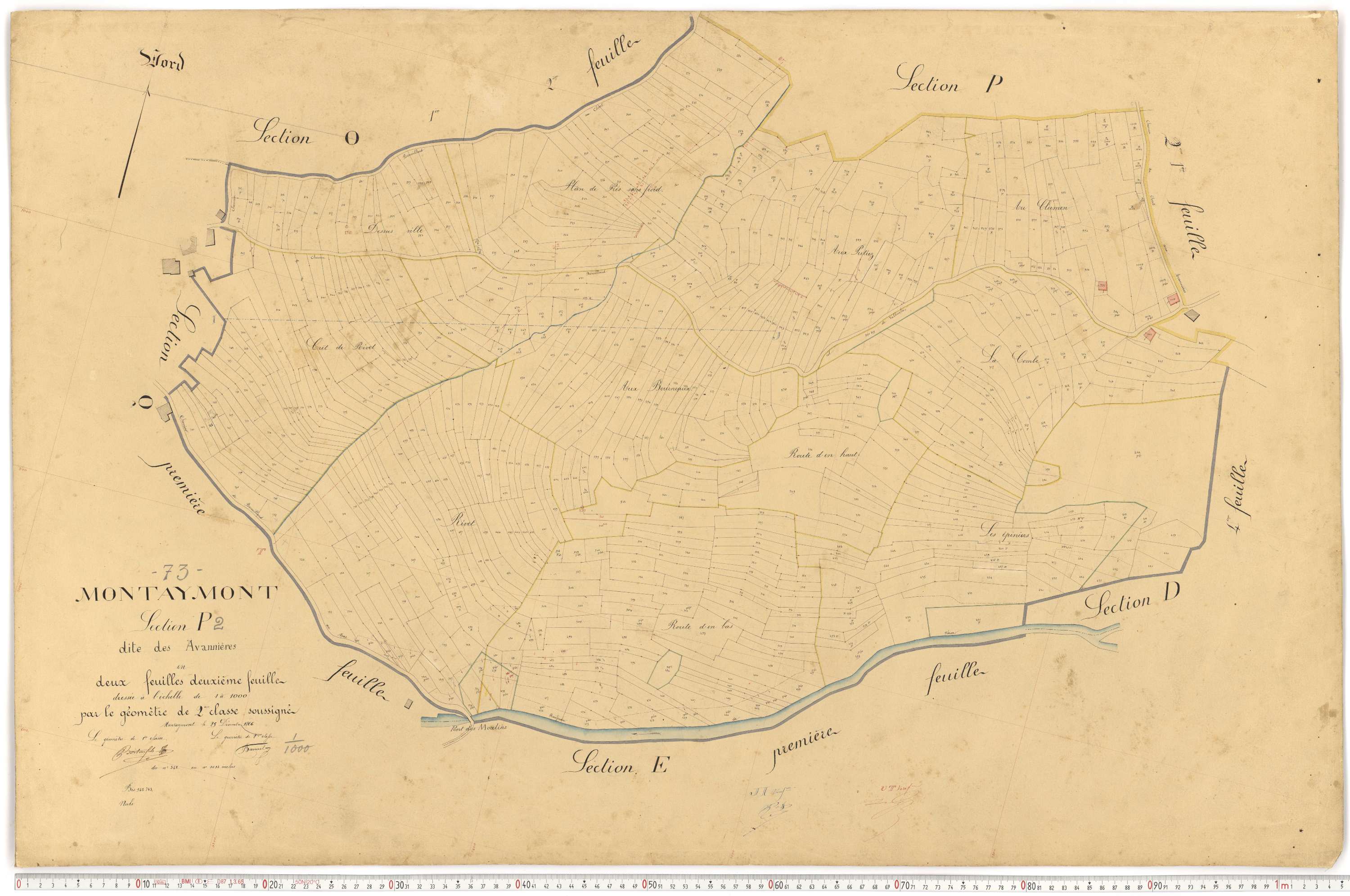 Montaimont - Plans cadastraux du premier cadastre français.