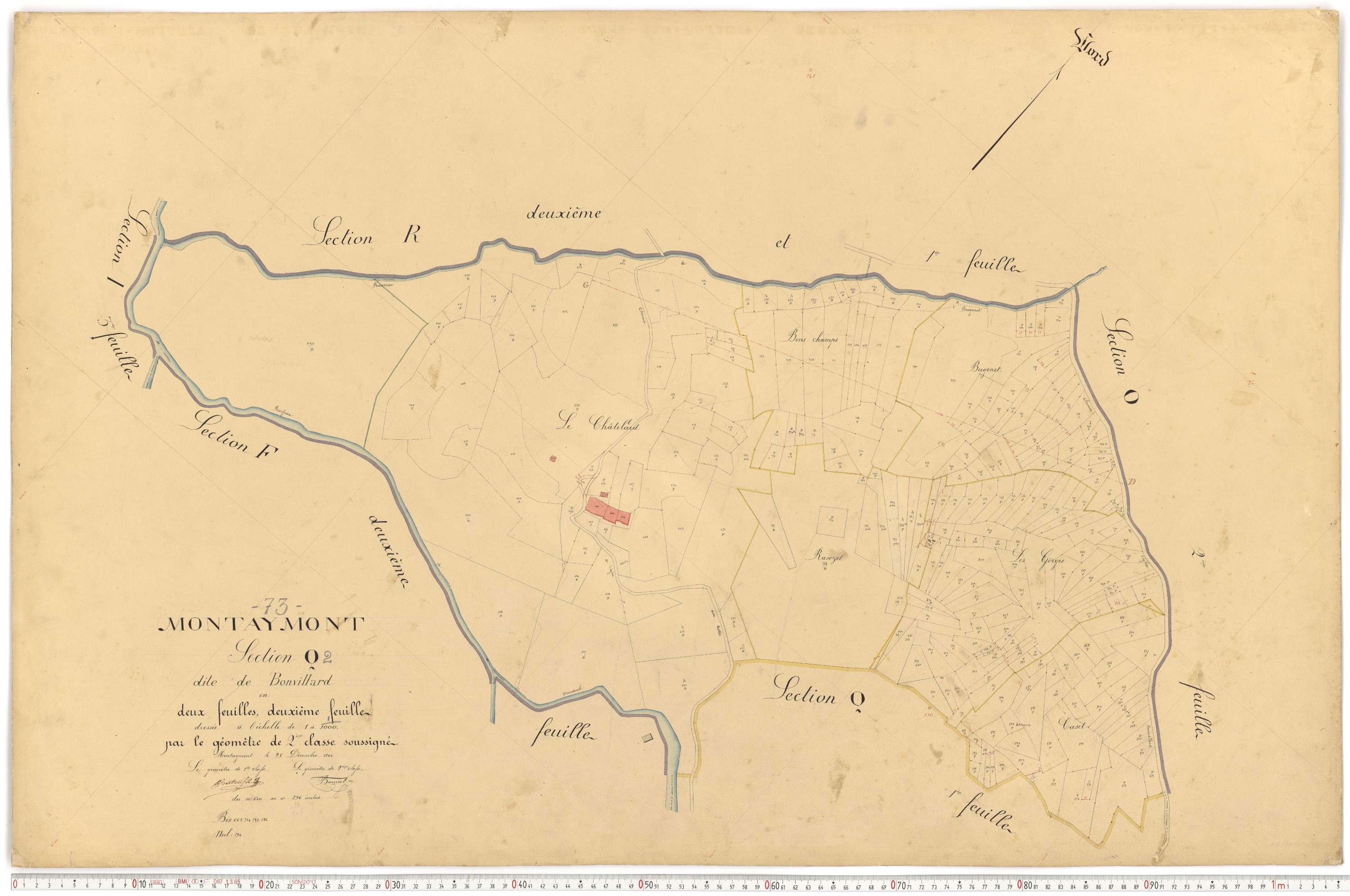Montaimont - Plans cadastraux du premier cadastre français.