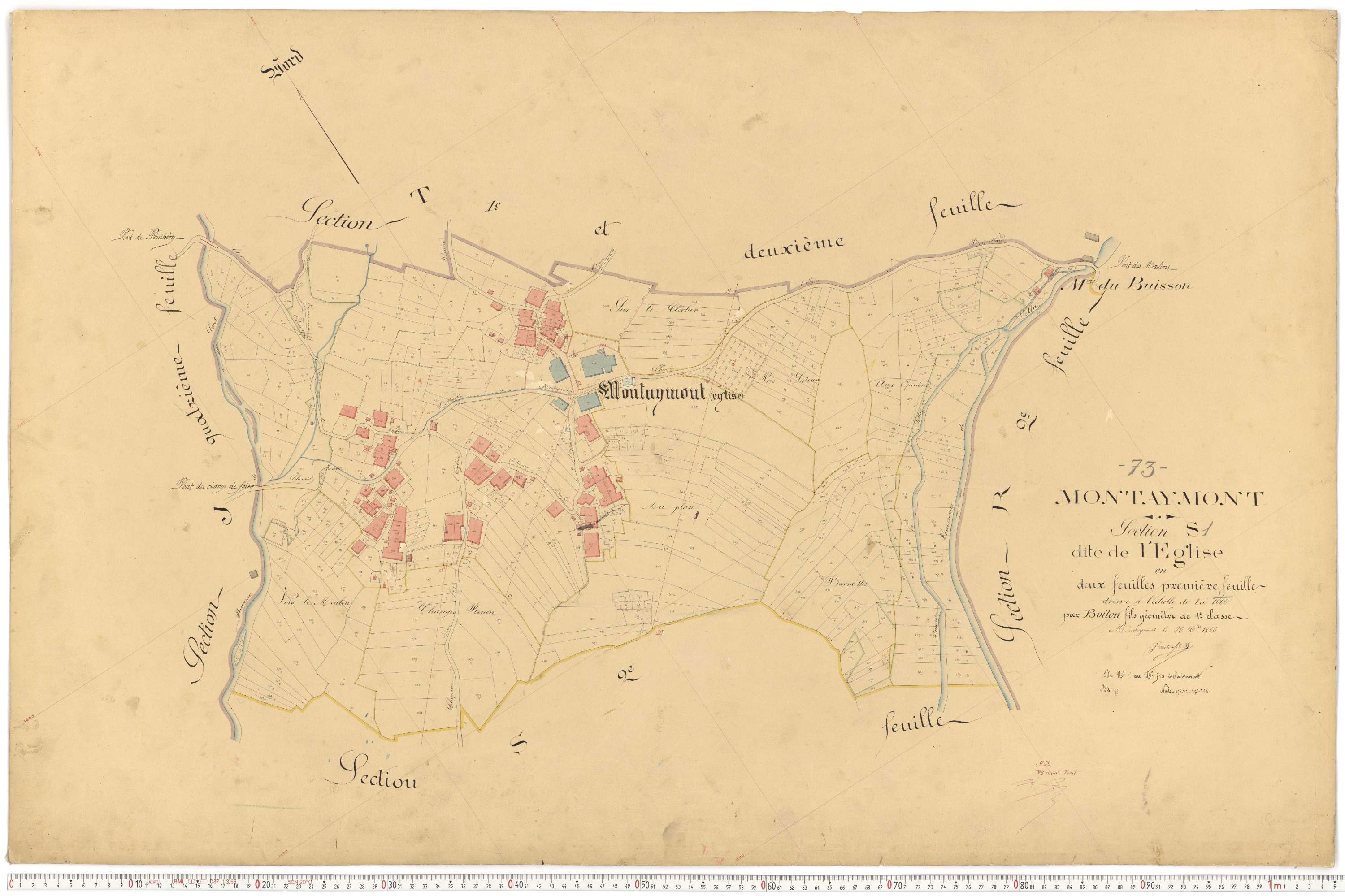 Montaimont - Plans cadastraux du premier cadastre français.