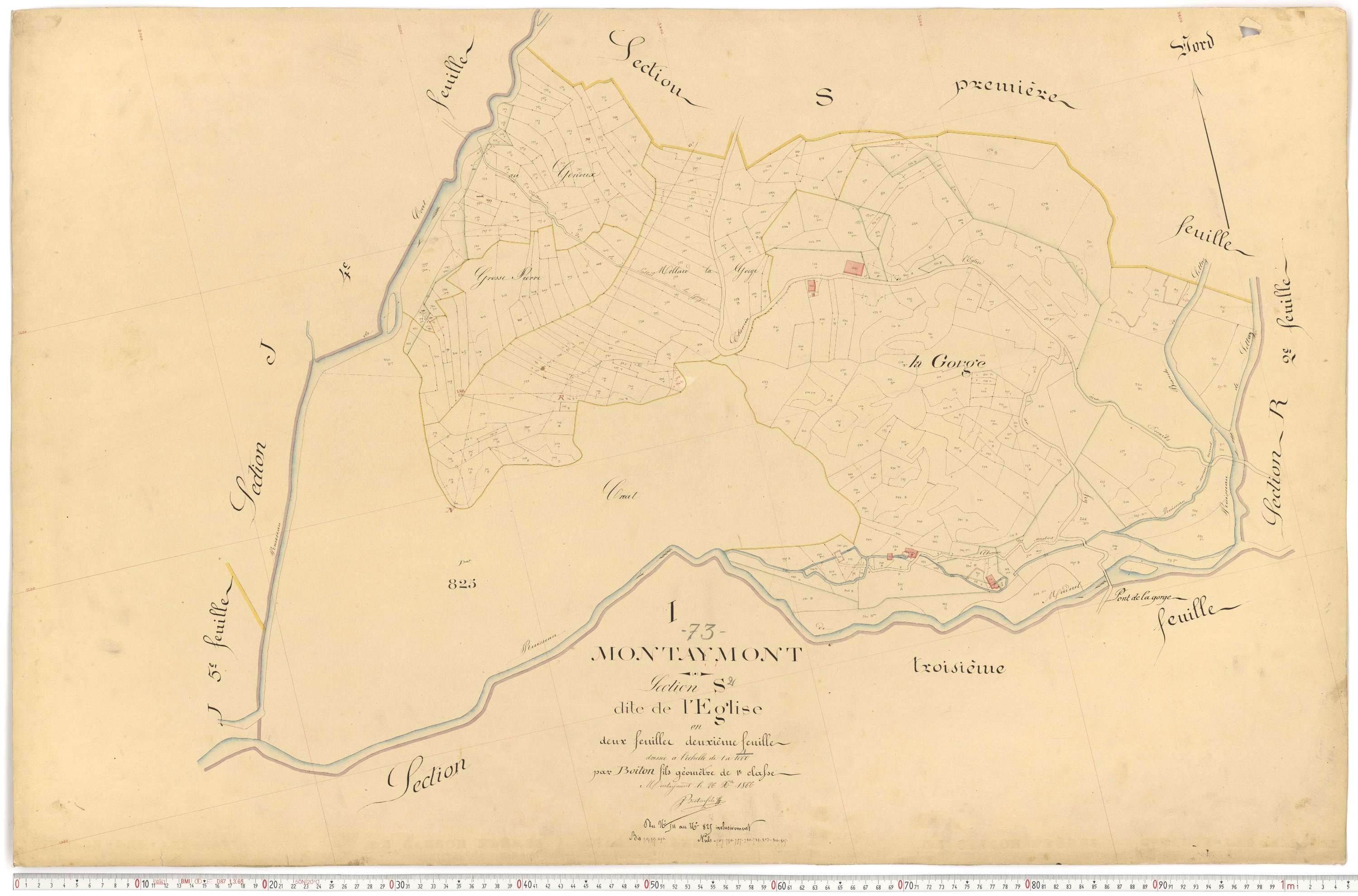 Montaimont - Plans cadastraux du premier cadastre français.