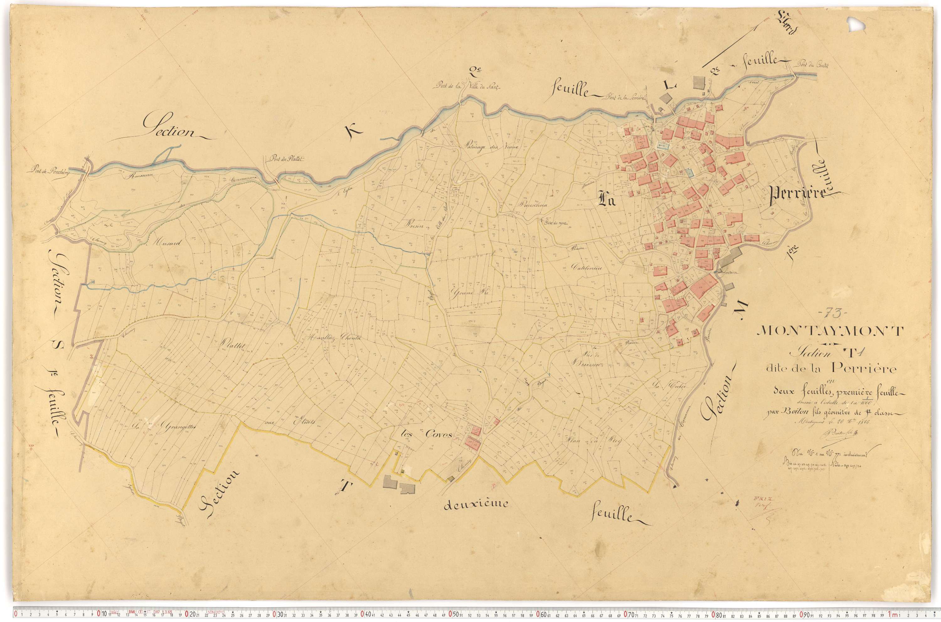 Montaimont - Plans cadastraux du premier cadastre français.