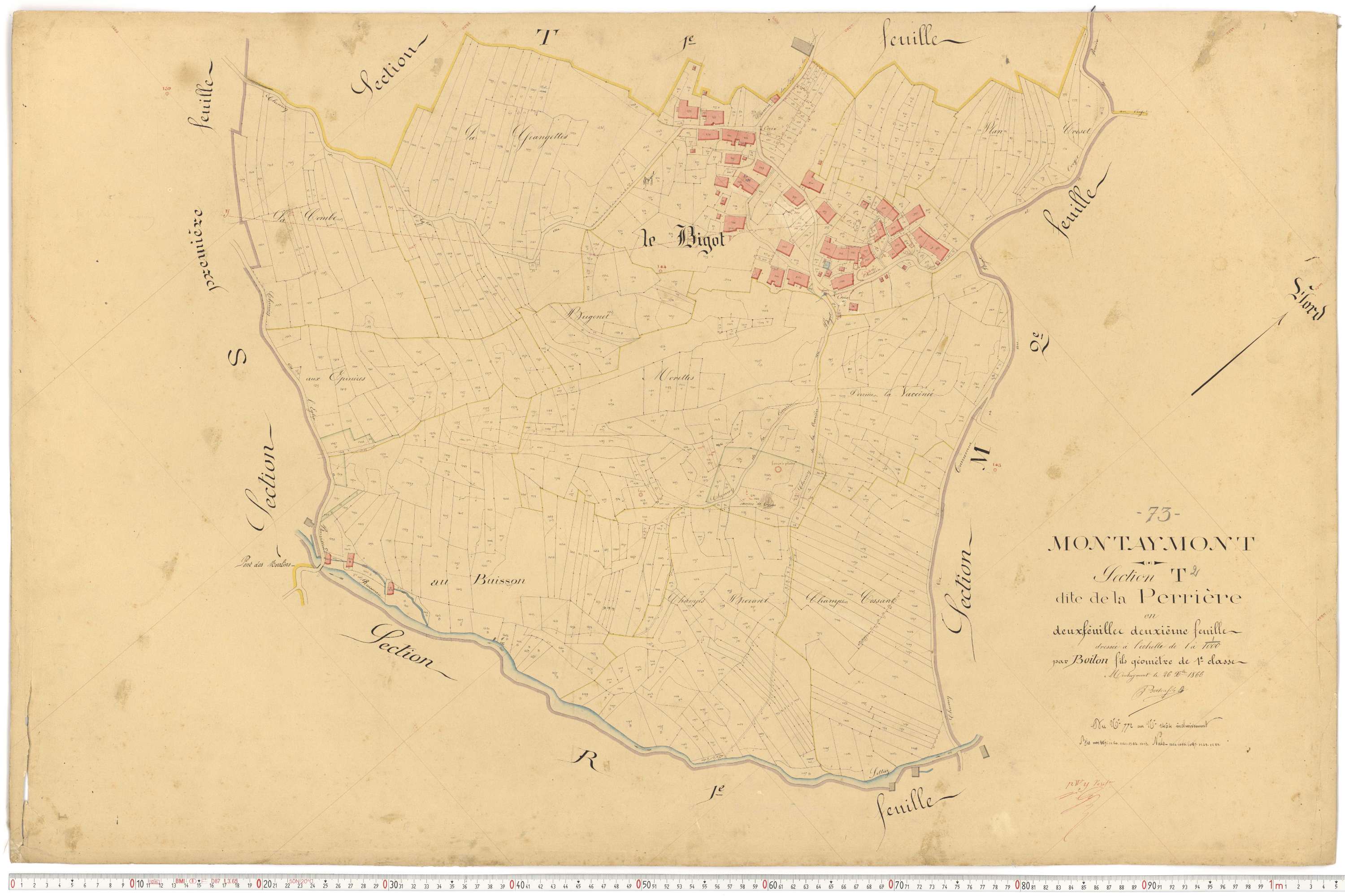 Montaimont - Plans cadastraux du premier cadastre français.