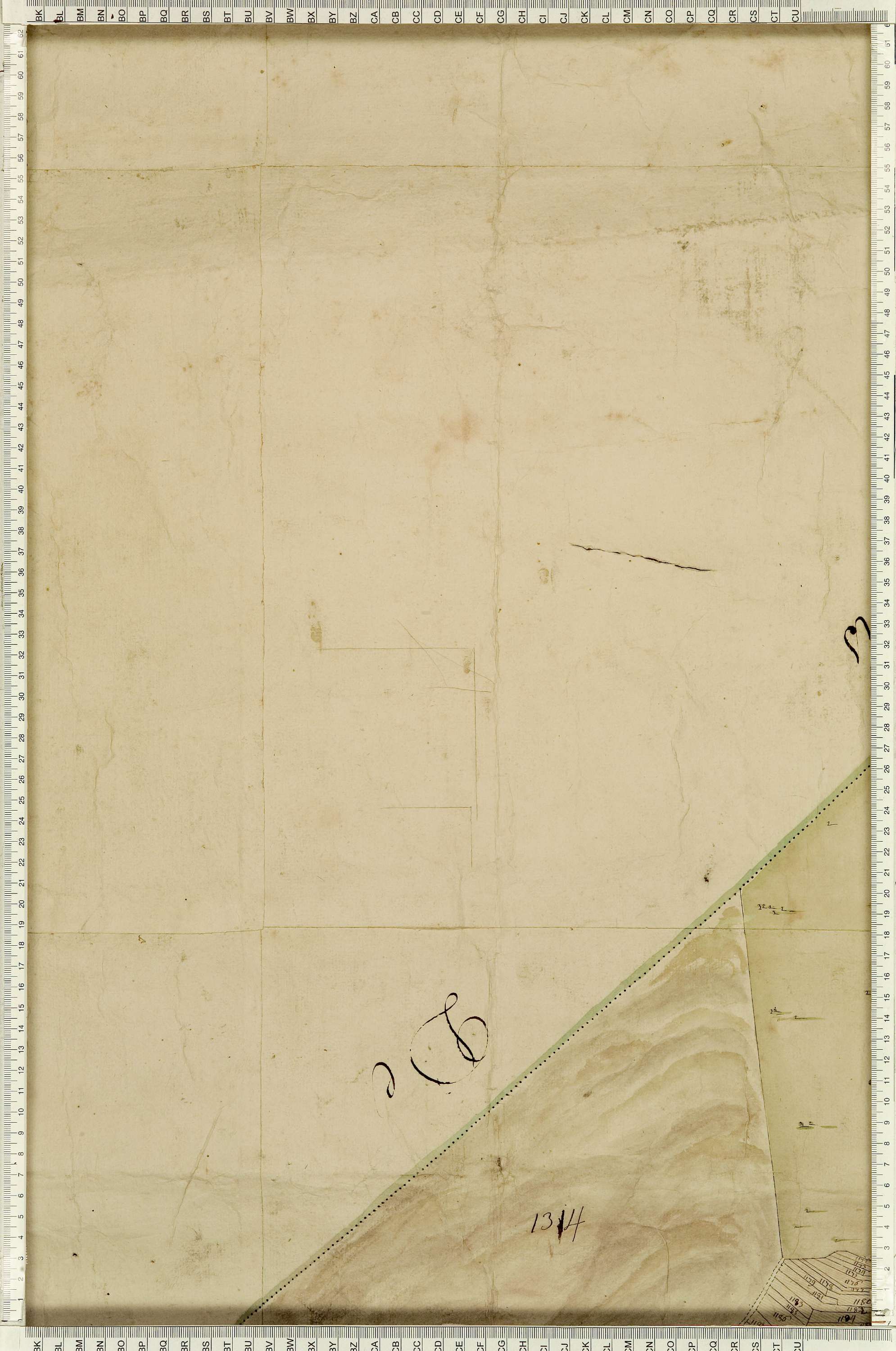 Montaimont - Copie de la mappe originale (plan cadastral) de la commune de Montaymont. Signée Cocelli, directeur de la péréquation générale.