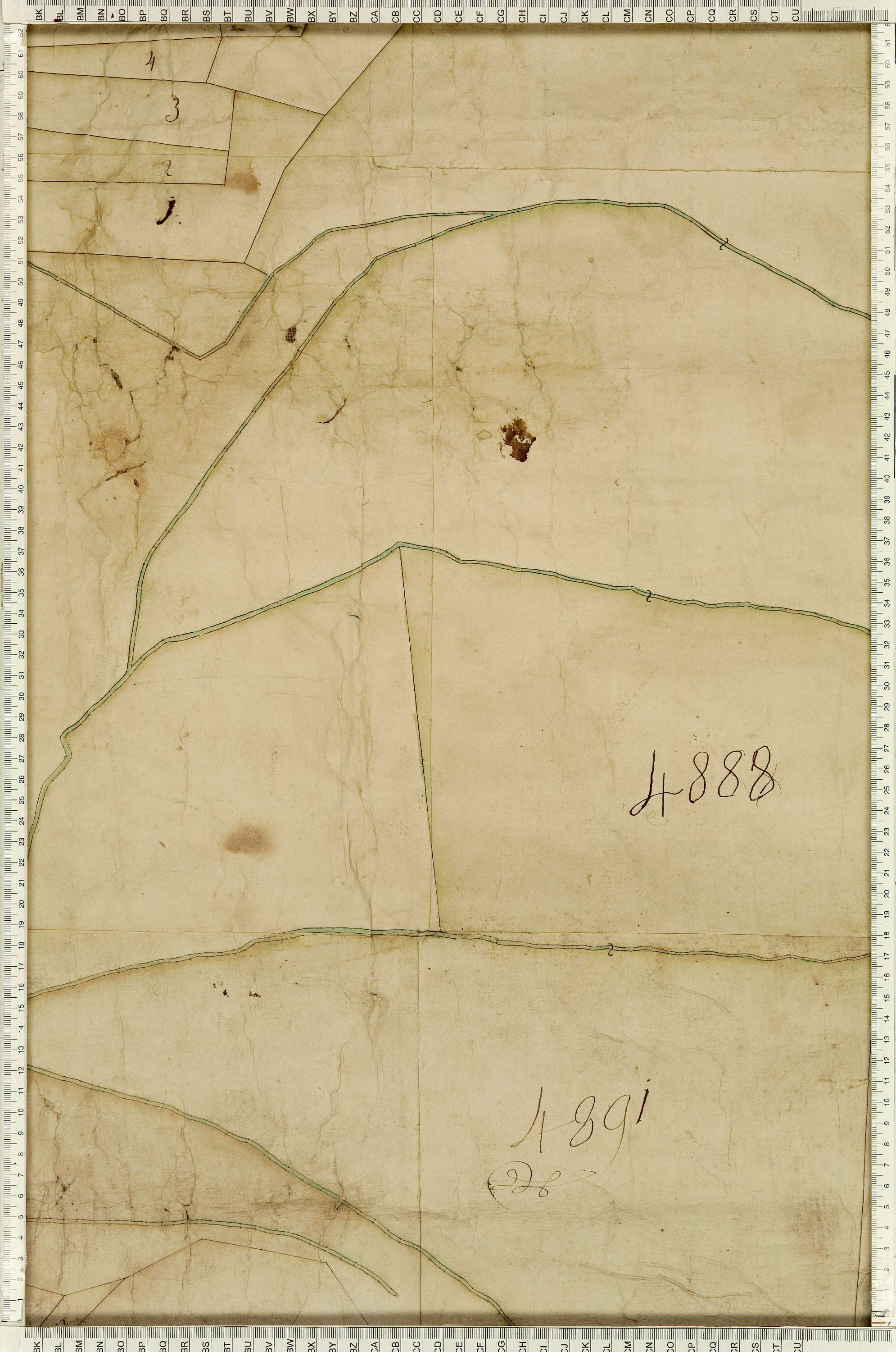 Montaimont - Copie de la mappe originale (plan cadastral) de la commune de Montaymont. Signée Cocelli, directeur de la péréquation générale.