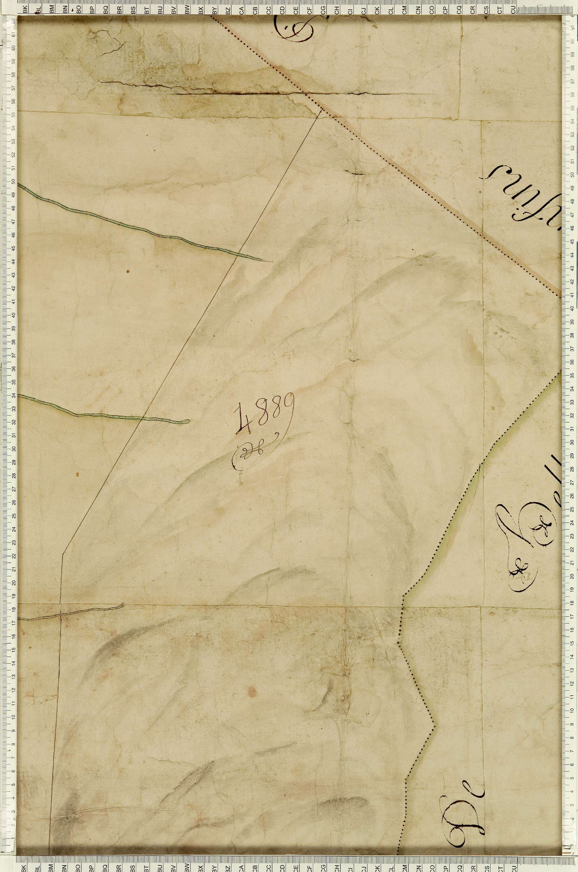 Montaimont - Copie de la mappe originale (plan cadastral) de la commune de Montaymont. Signée Cocelli, directeur de la péréquation générale.