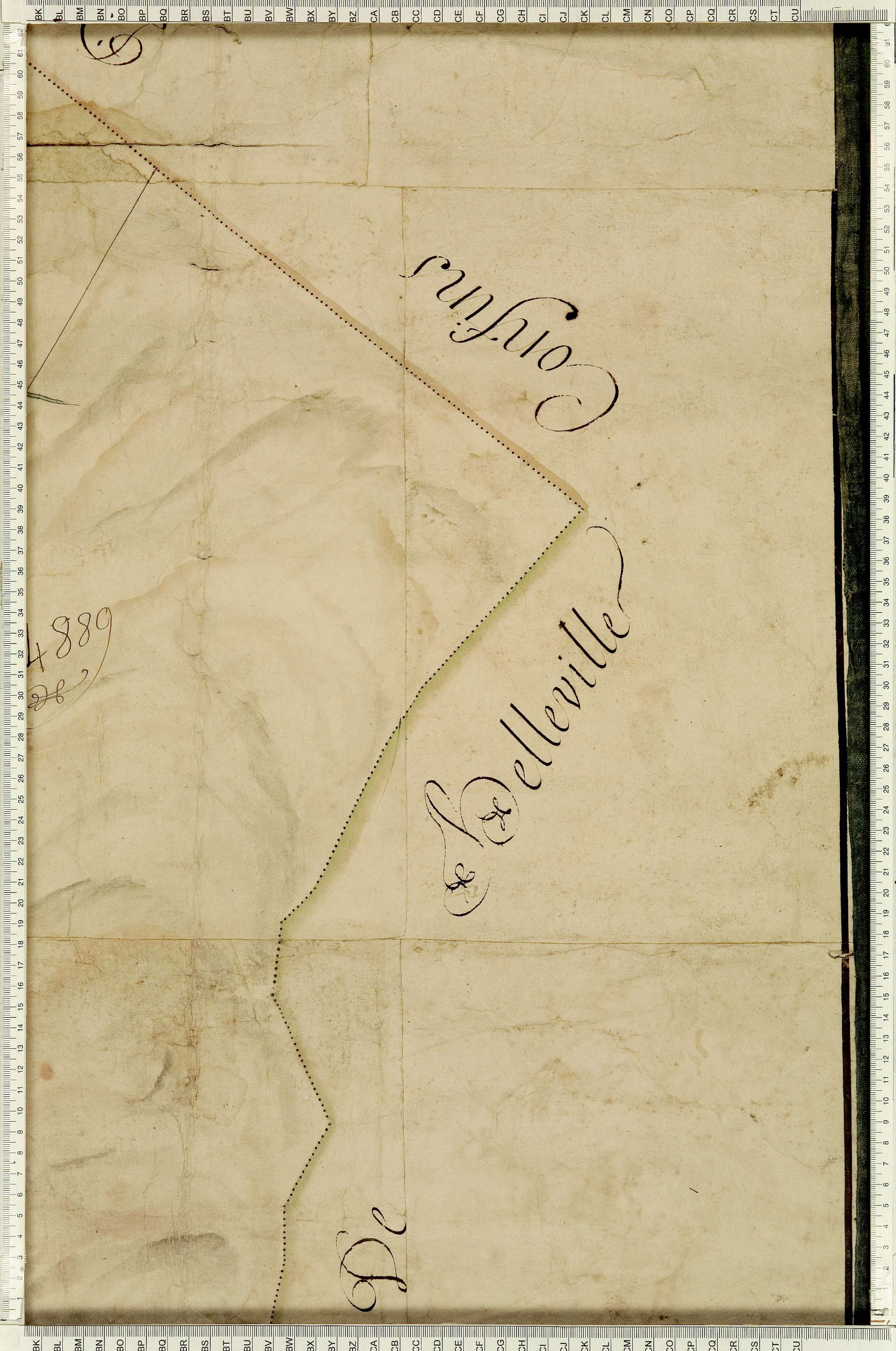 Montaimont - Copie de la mappe originale (plan cadastral) de la commune de Montaymont. Signée Cocelli, directeur de la péréquation générale.