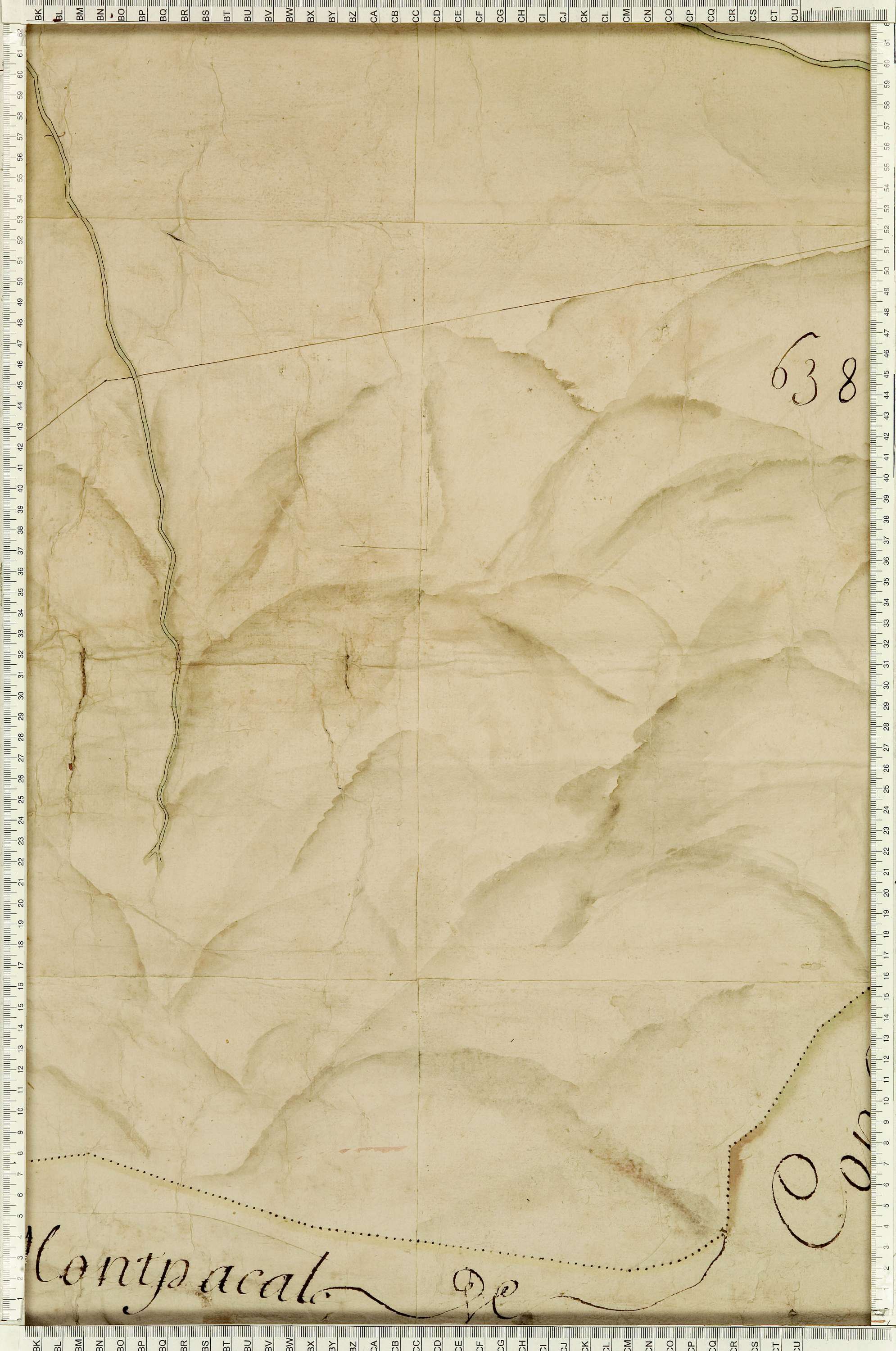 Montaimont - Copie de la mappe originale (plan cadastral) de la commune de Montaymont. Signée Cocelli, directeur de la péréquation générale.