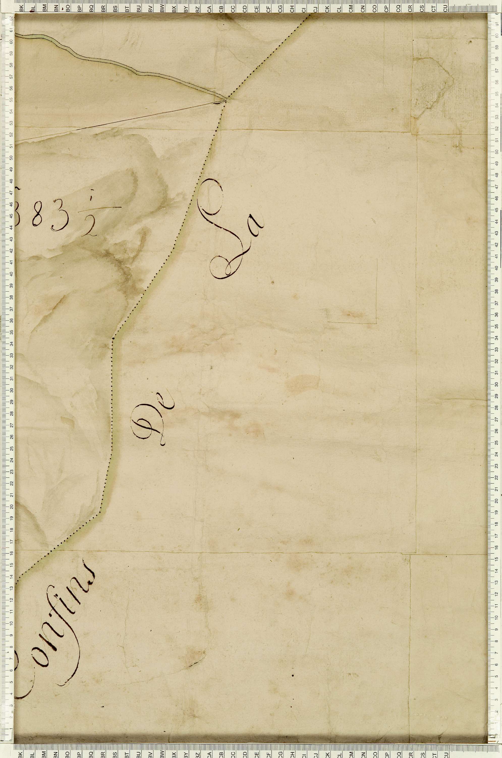 Montaimont - Copie de la mappe originale (plan cadastral) de la commune de Montaymont. Signée Cocelli, directeur de la péréquation générale.