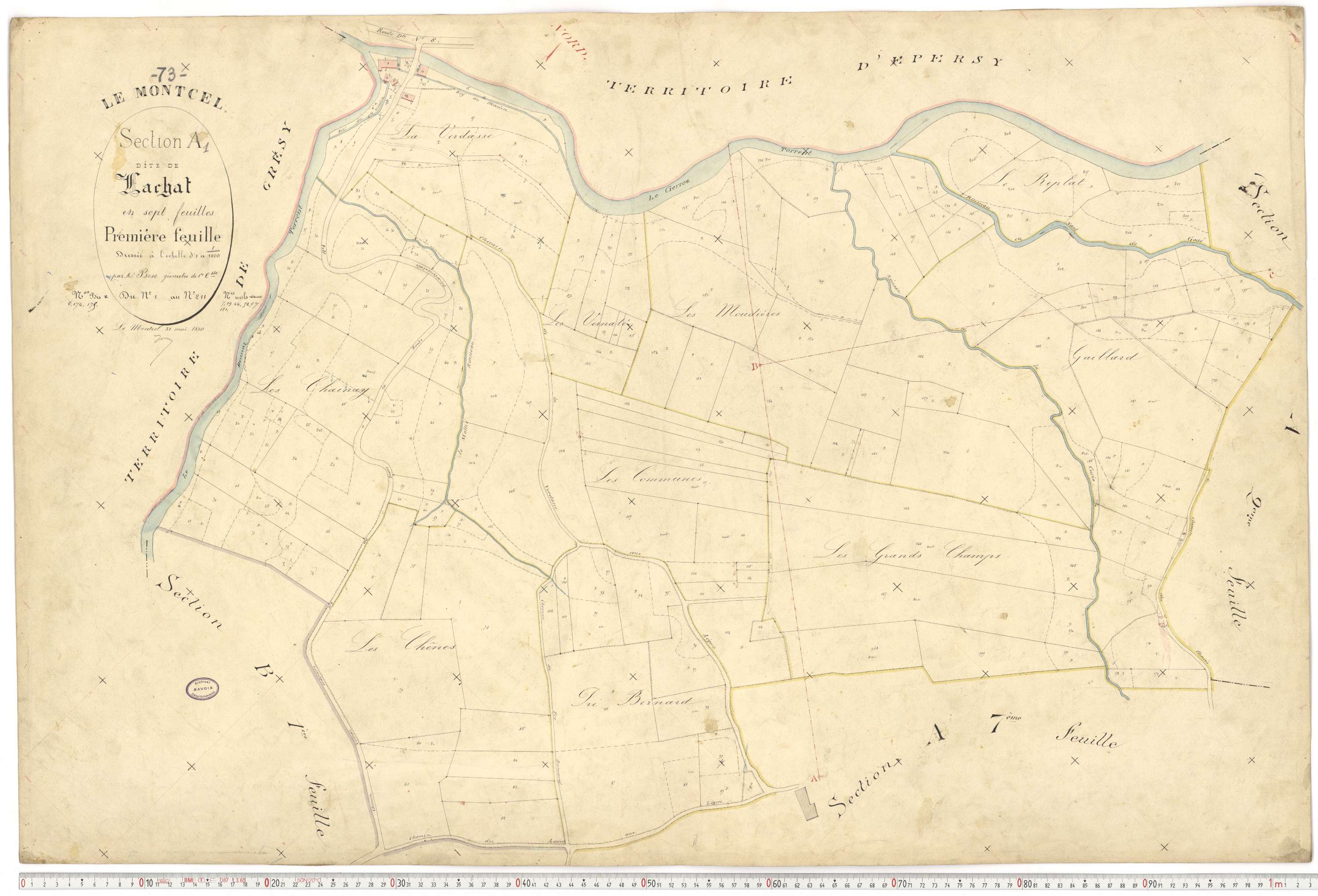 Montcel - Cadastre français (1880).