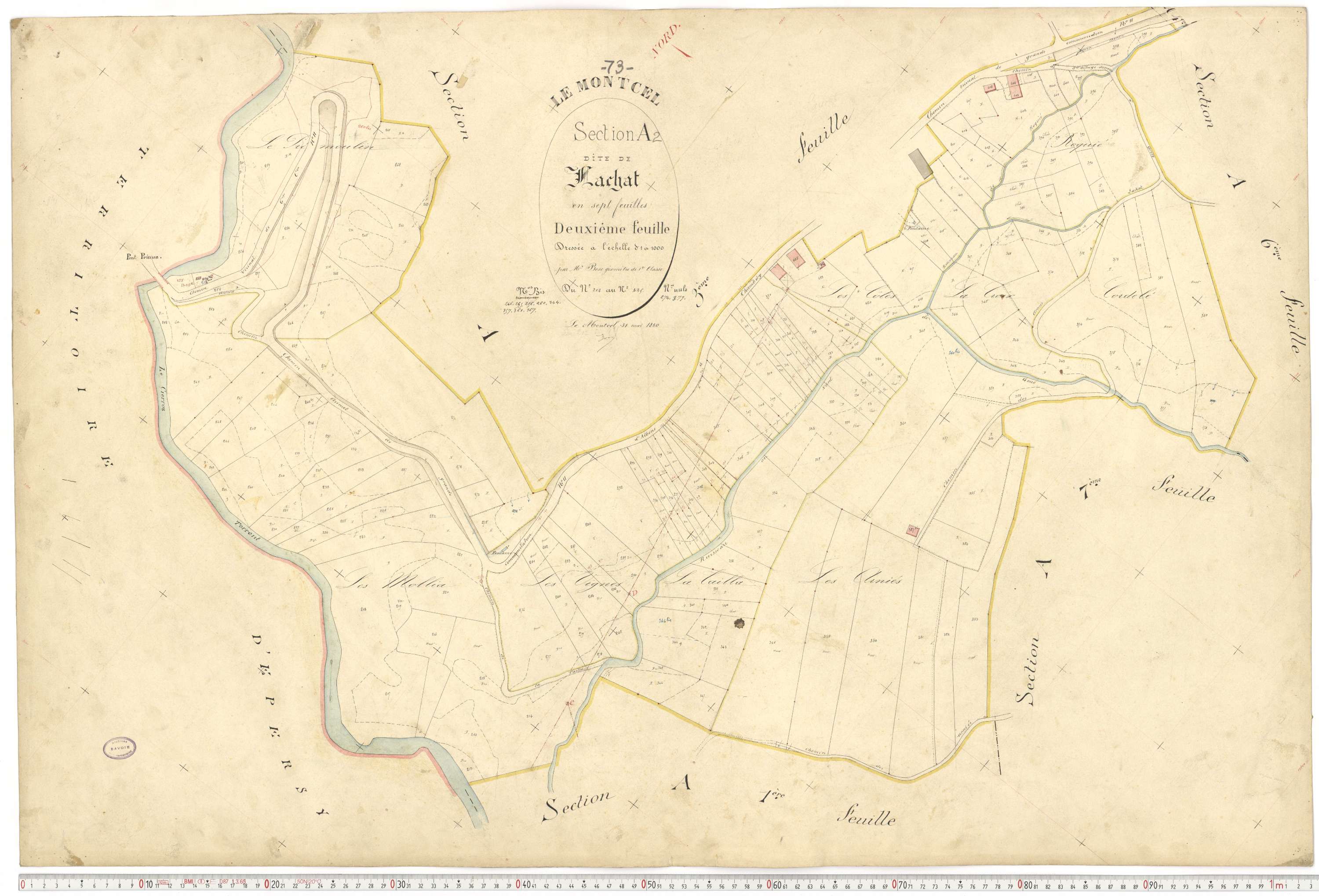 Montcel - Cadastre français (1880).