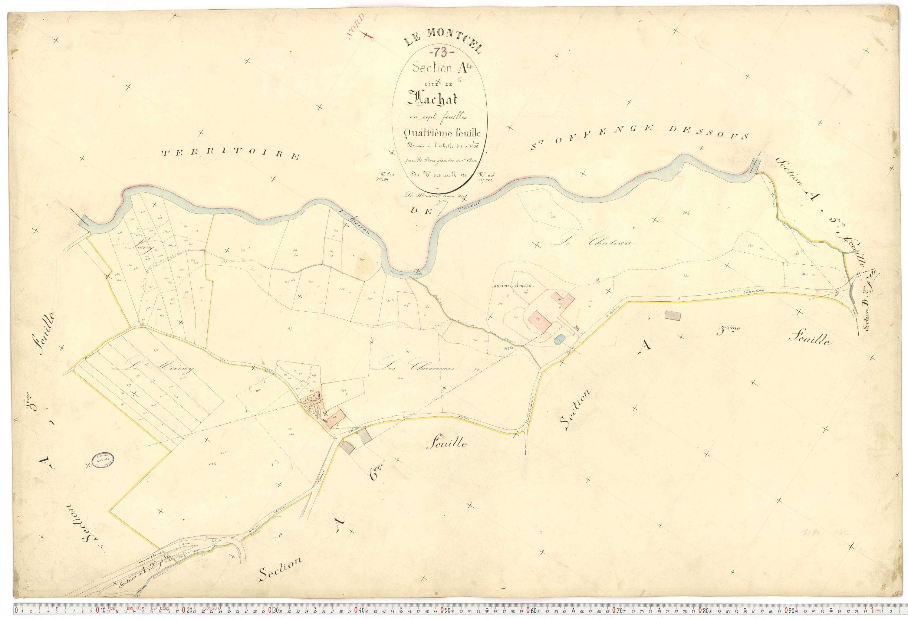 Montcel - Cadastre français (1880).