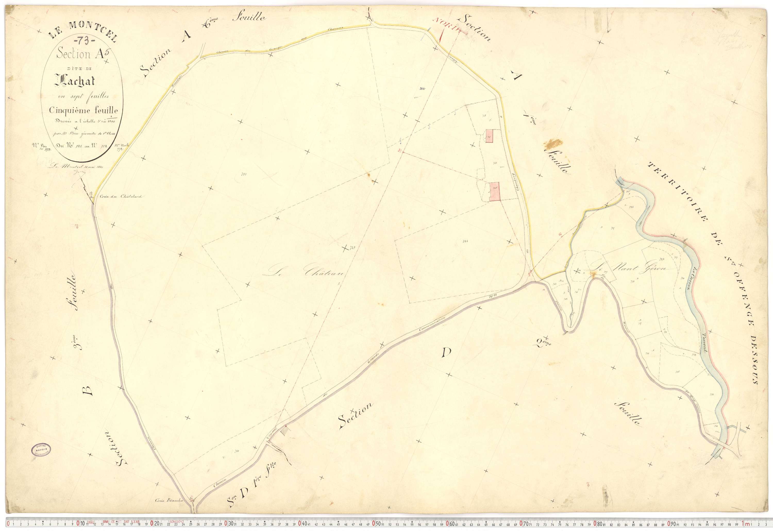 Montcel - Cadastre français (1880).