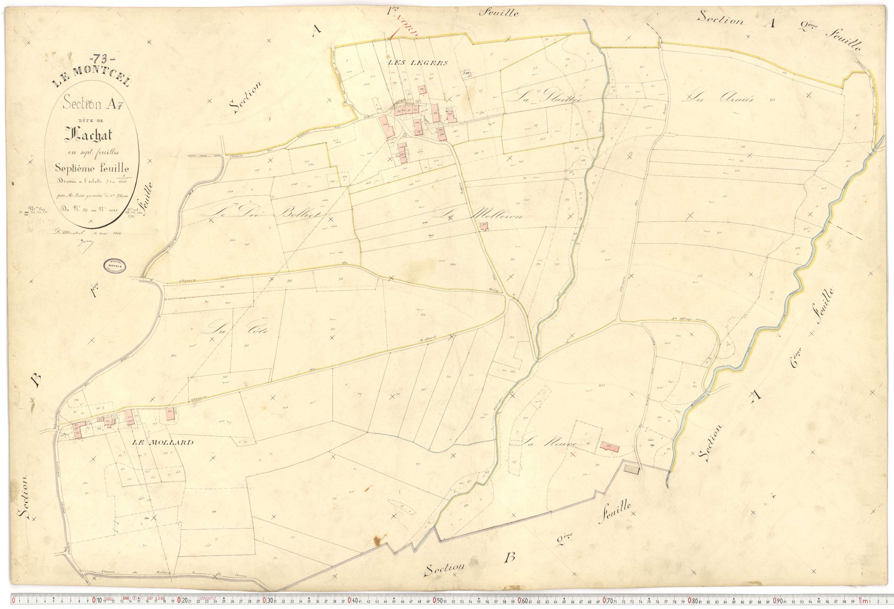 Montcel - Cadastre français (1880).