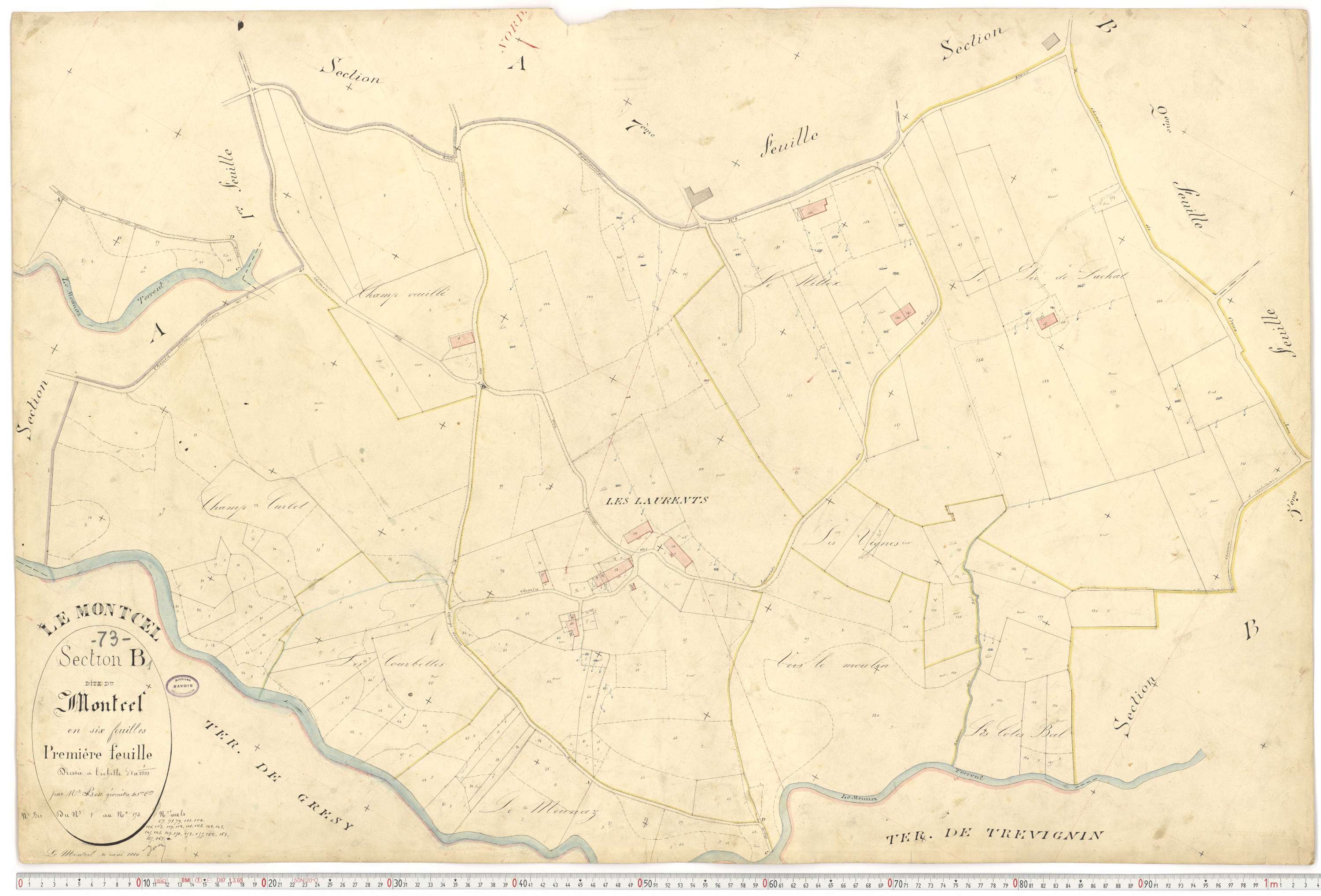 Montcel - Cadastre français (1880).