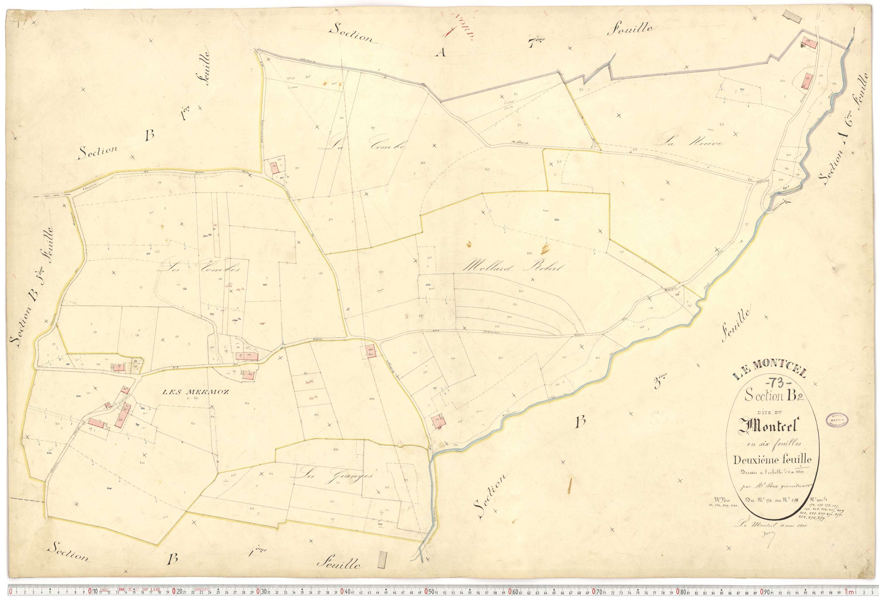 Montcel - Cadastre français (1880).
