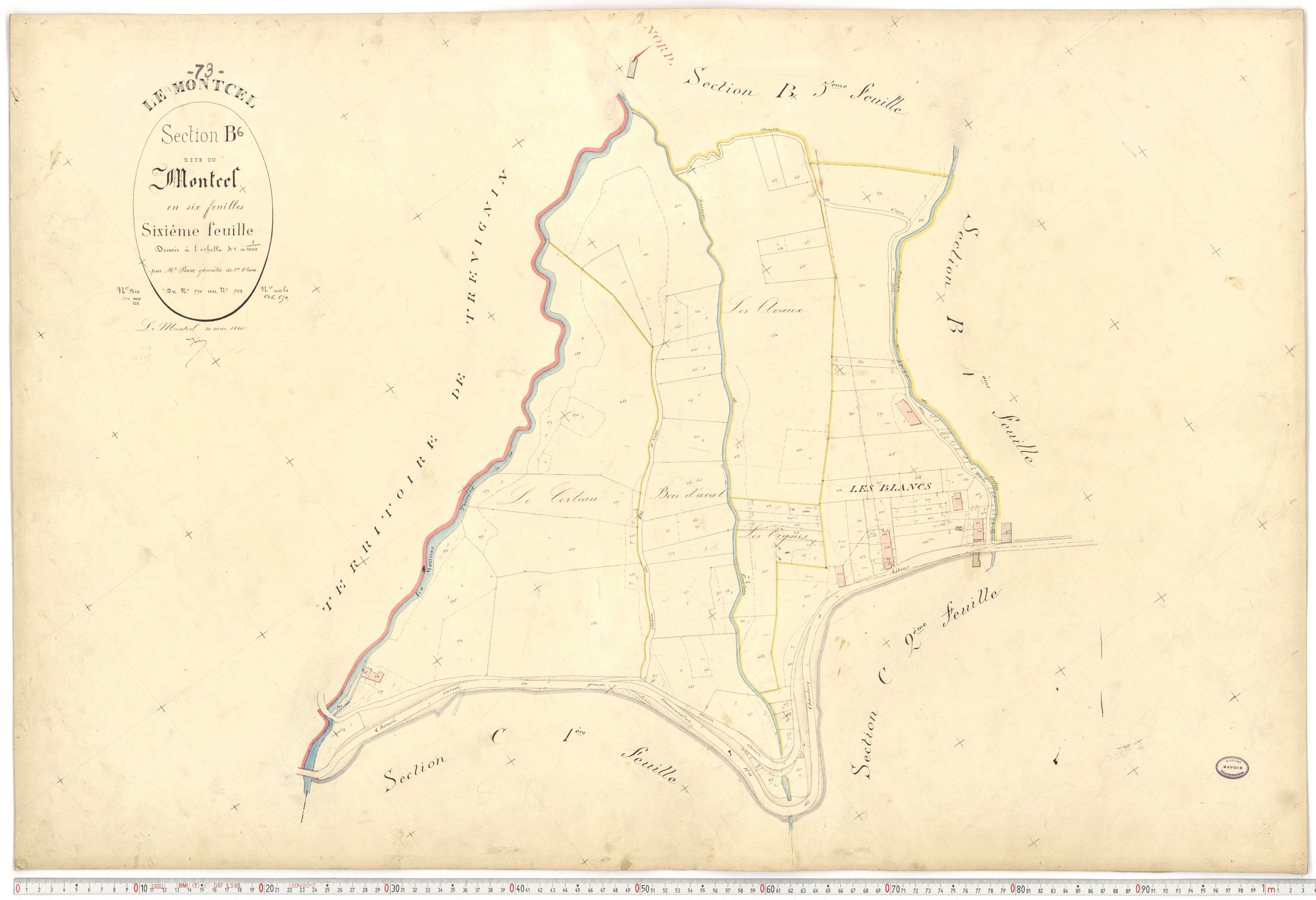 Montcel - Cadastre français (1880).