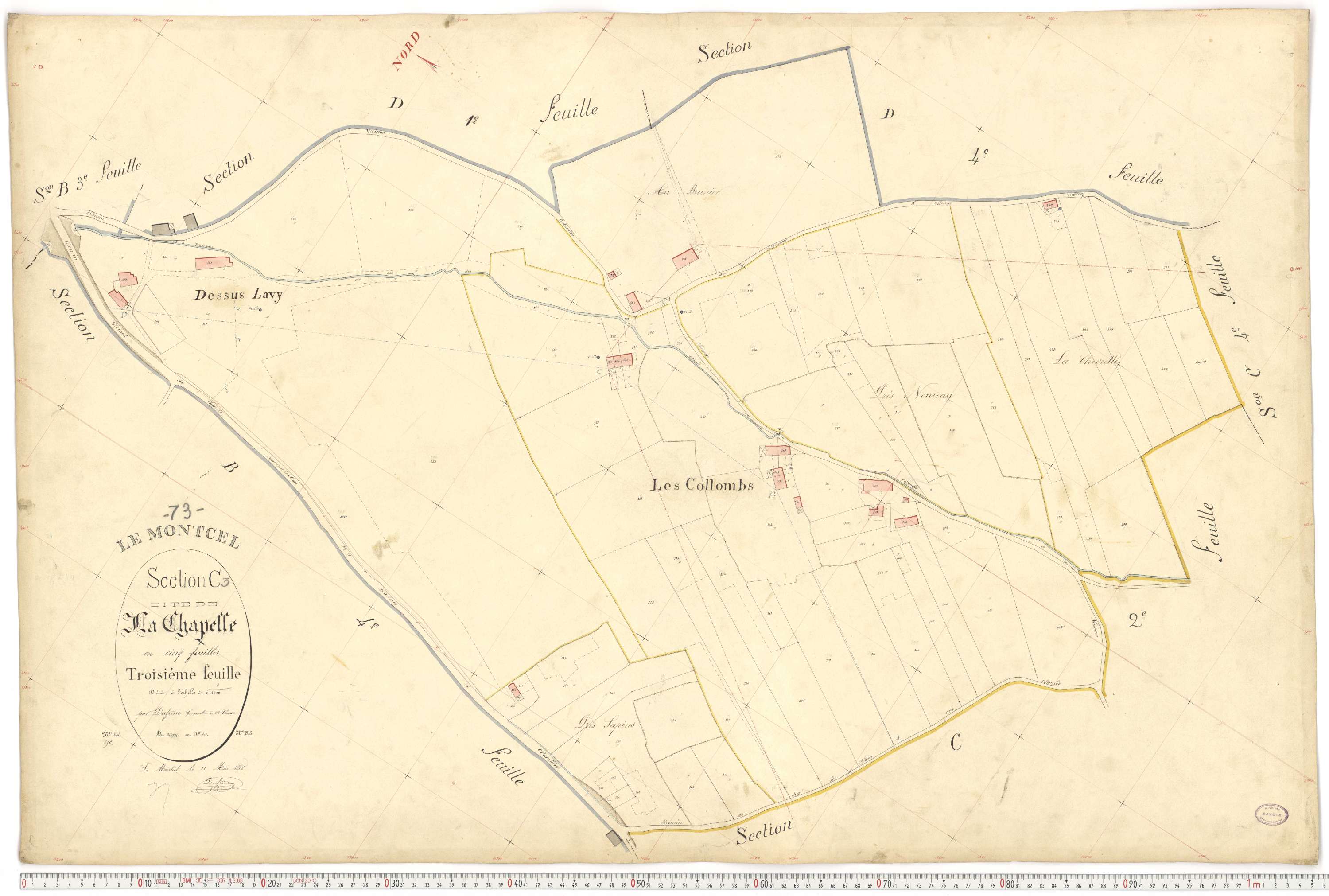 Montcel - Cadastre français (1880).