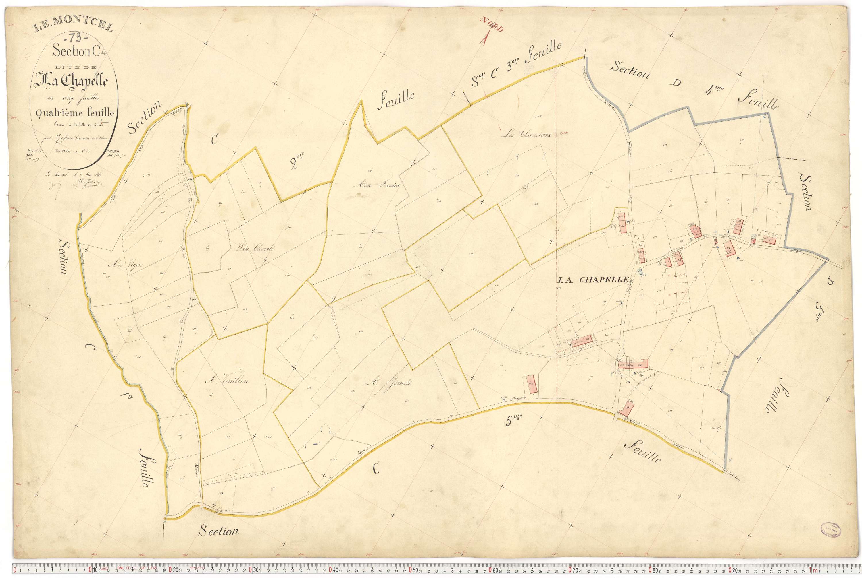Montcel - Cadastre français (1880).