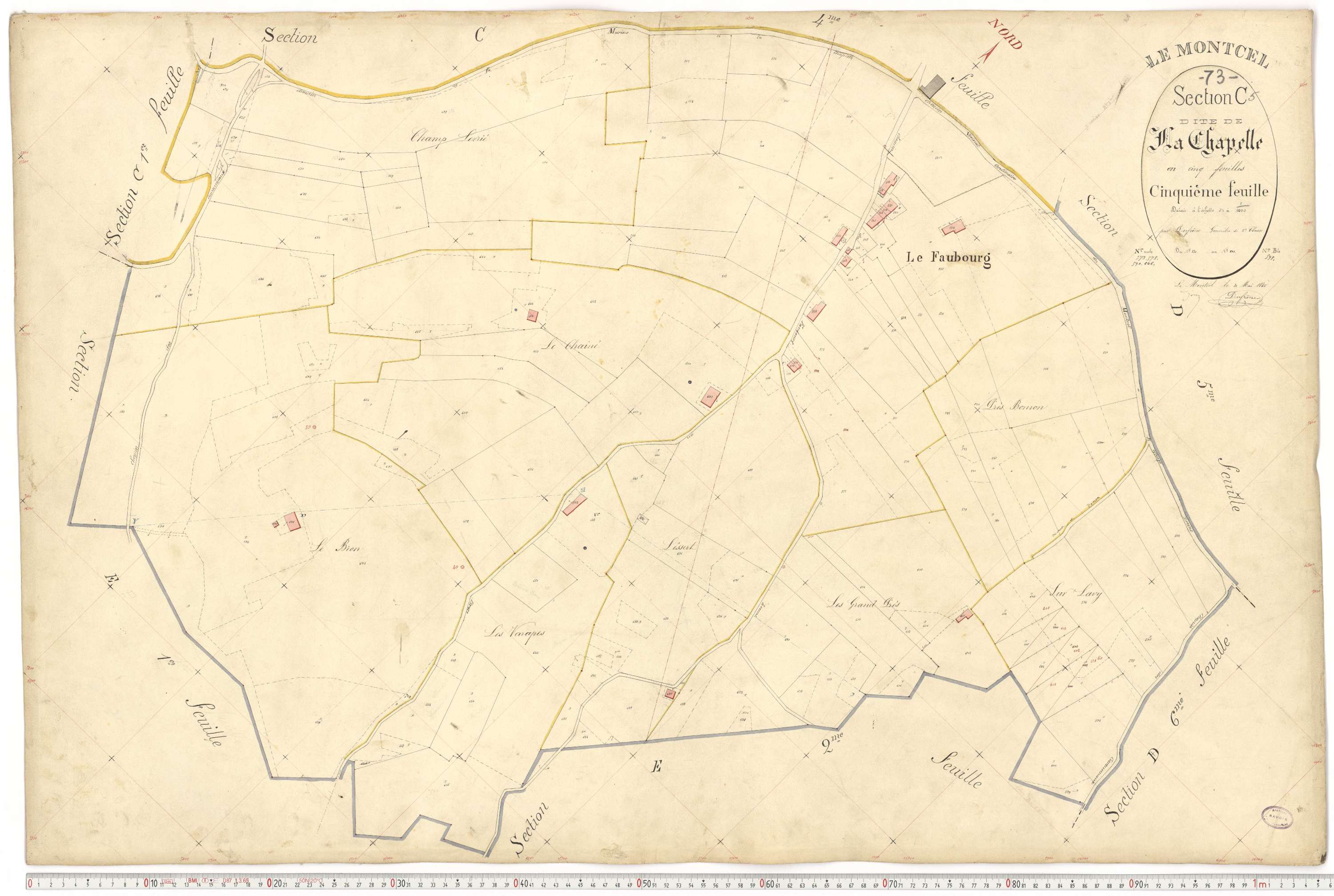 Montcel - Cadastre français (1880).