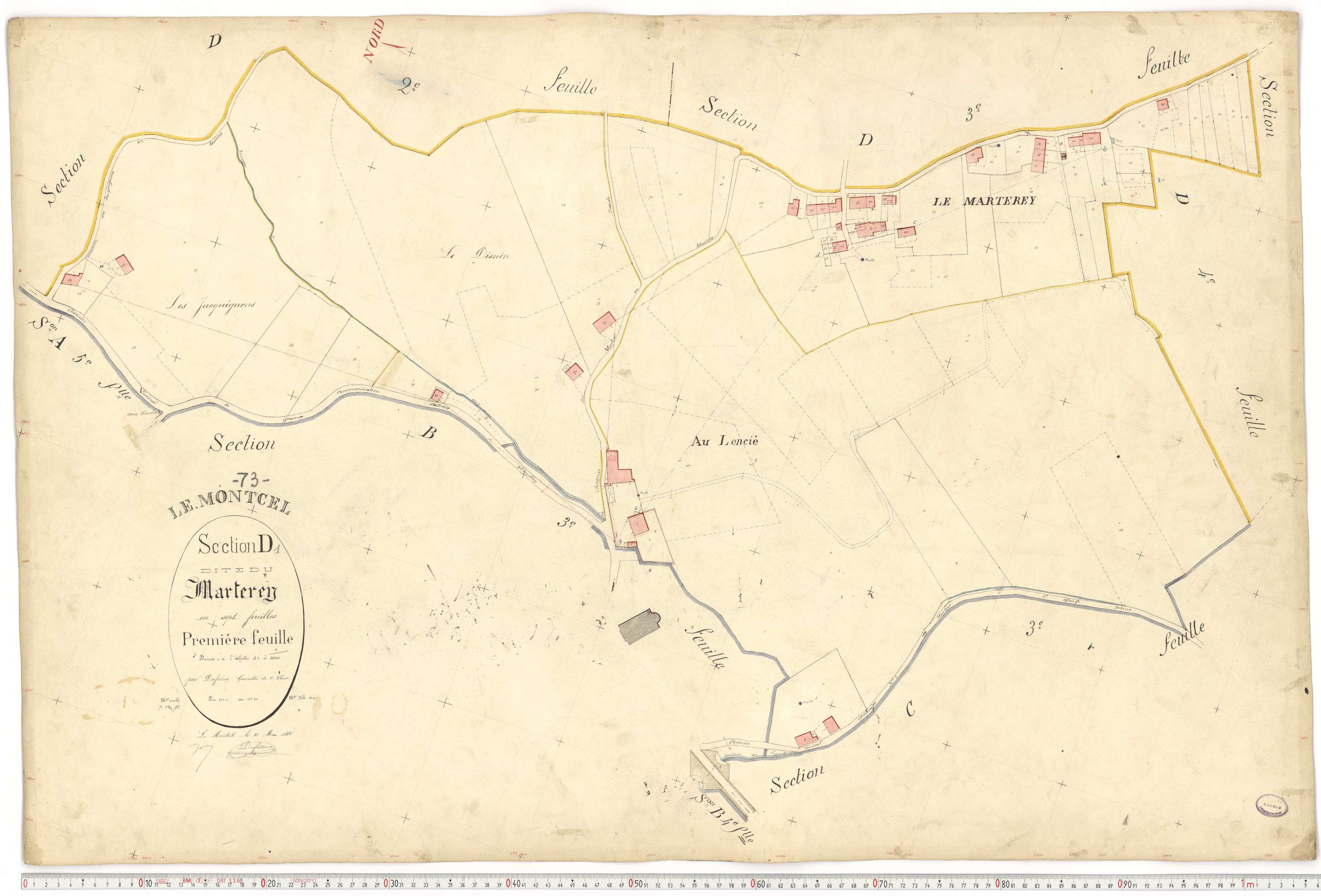 Montcel - Cadastre français (1880).