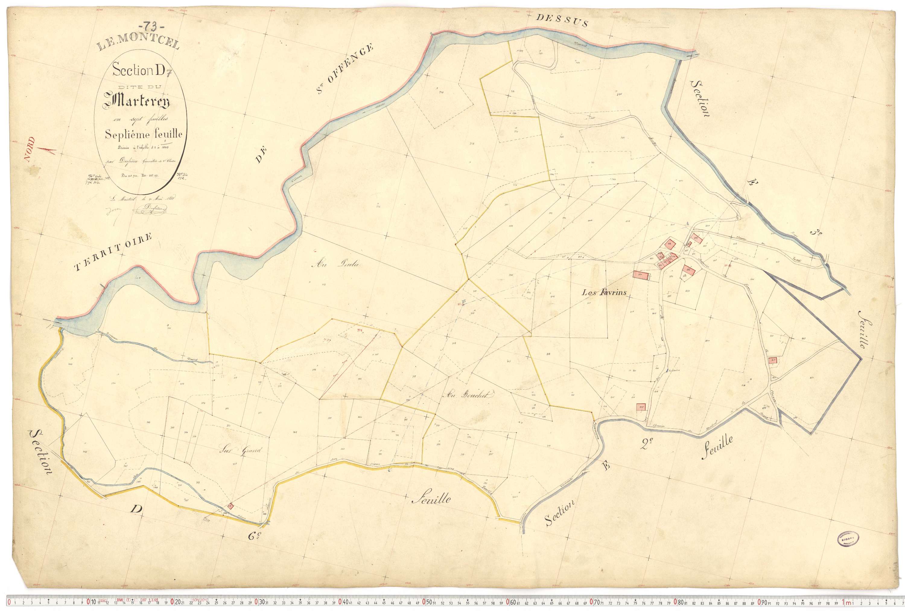 Montcel - Cadastre français (1880).