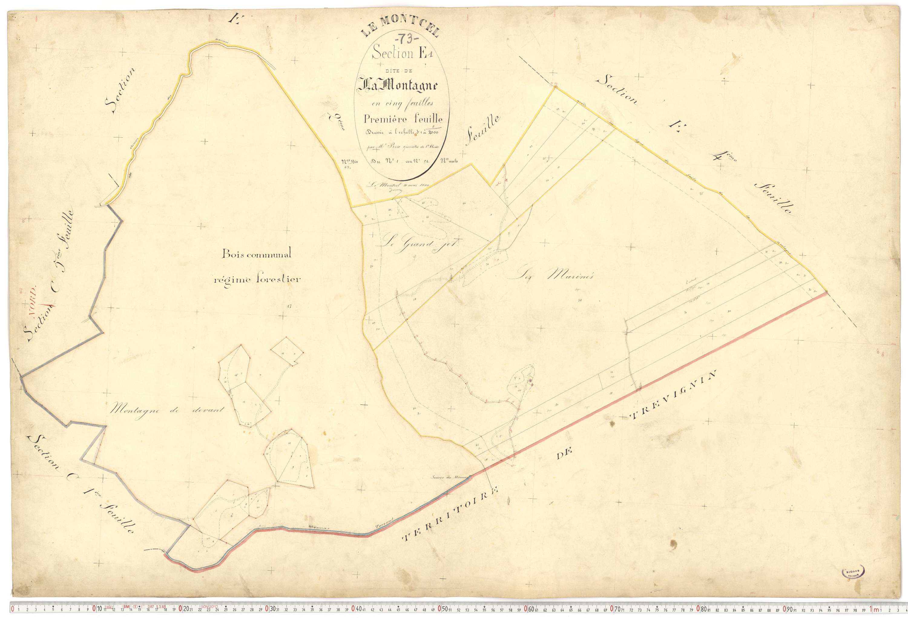 Montcel - Cadastre français (1880).