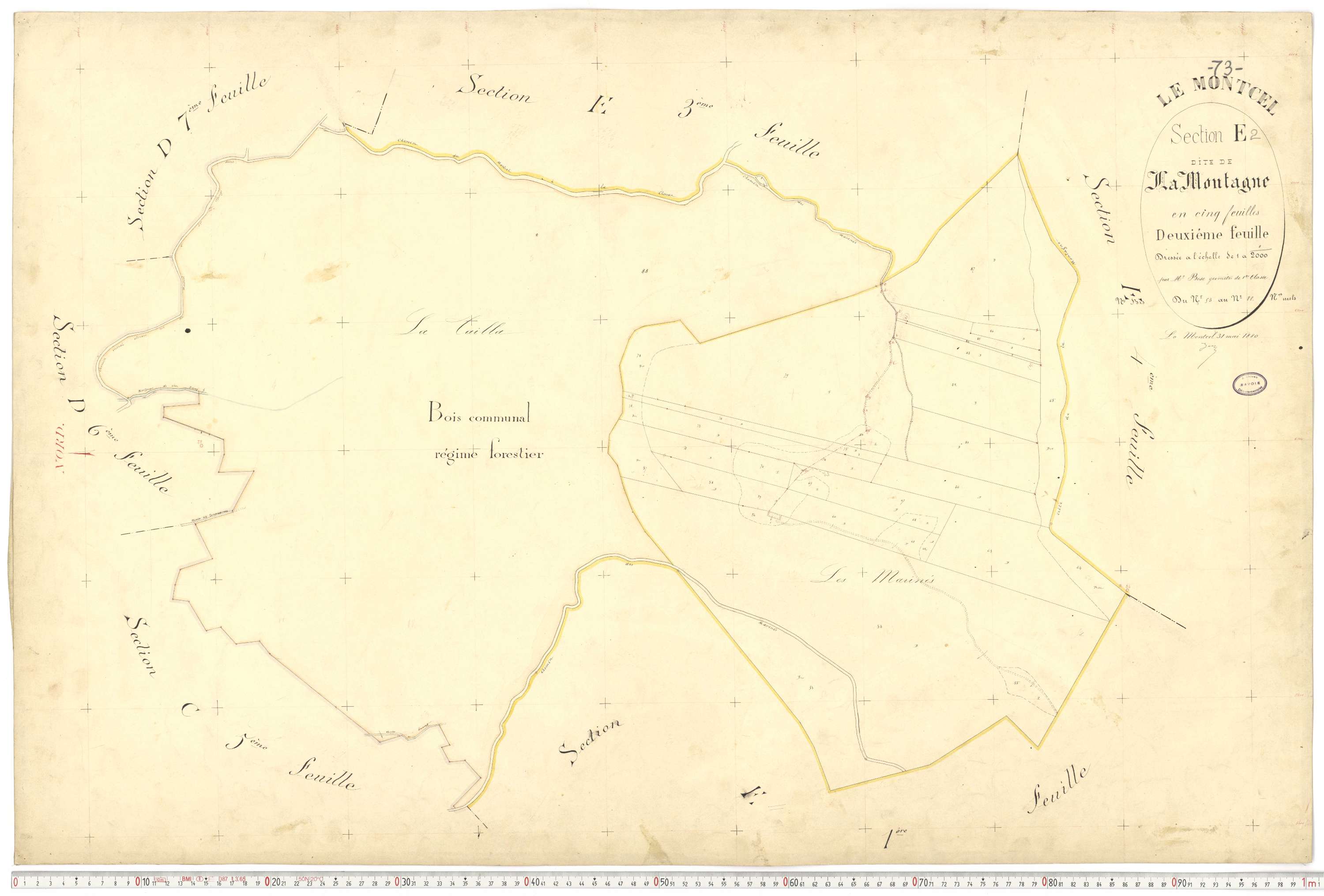 Montcel - Cadastre français (1880).