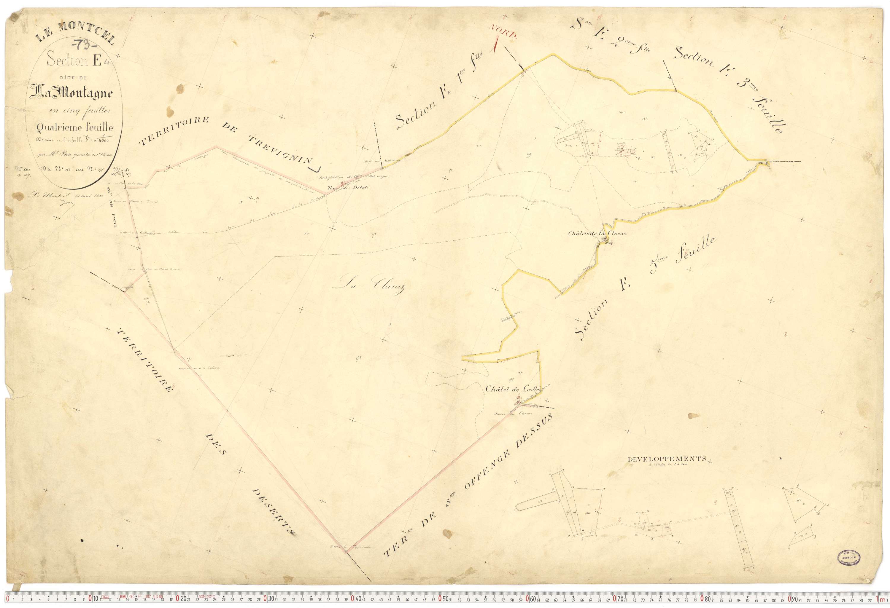 Montcel - Cadastre français (1880).