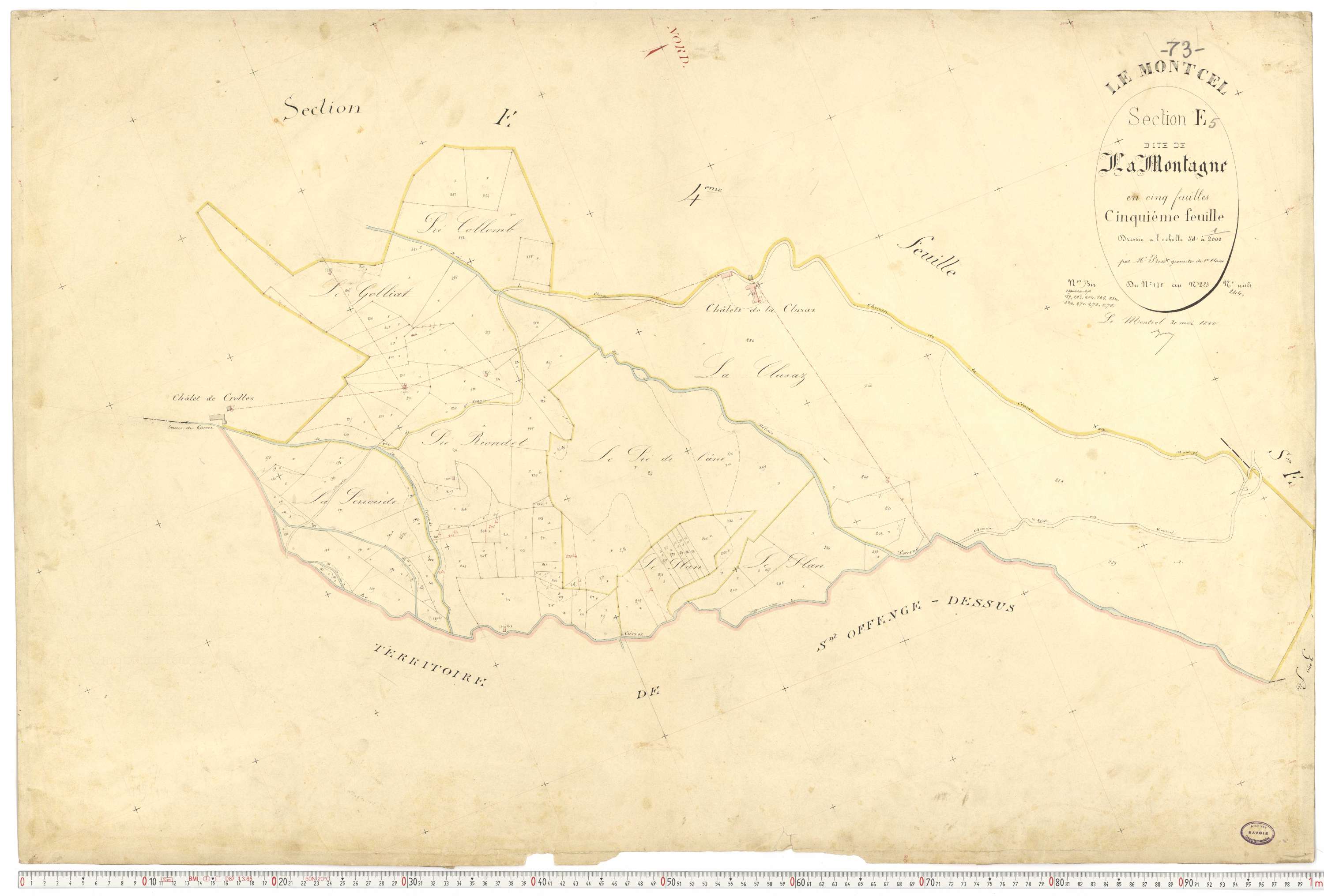 Montcel - Cadastre français (1880).