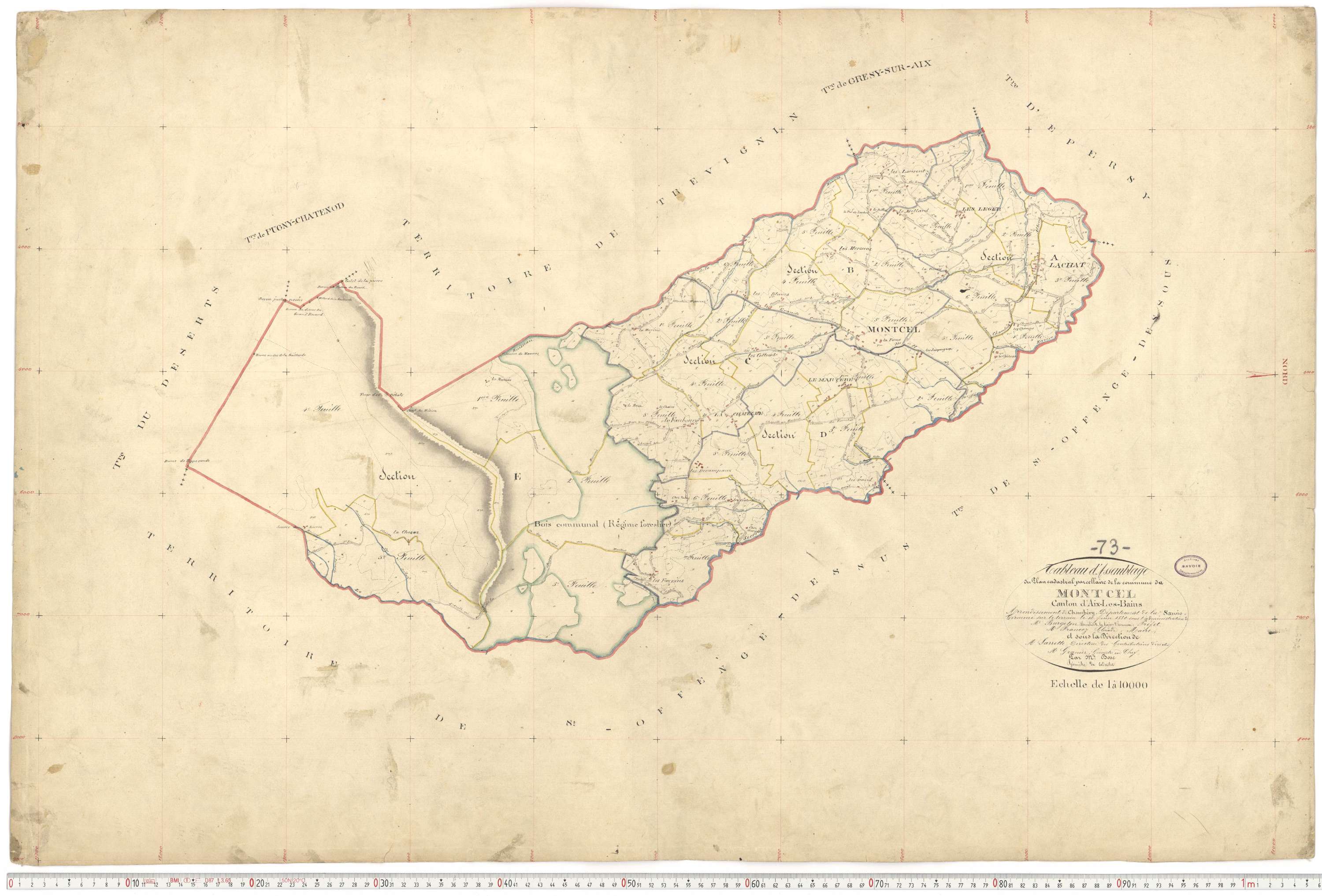 Montcel - Cadastre français (1880).