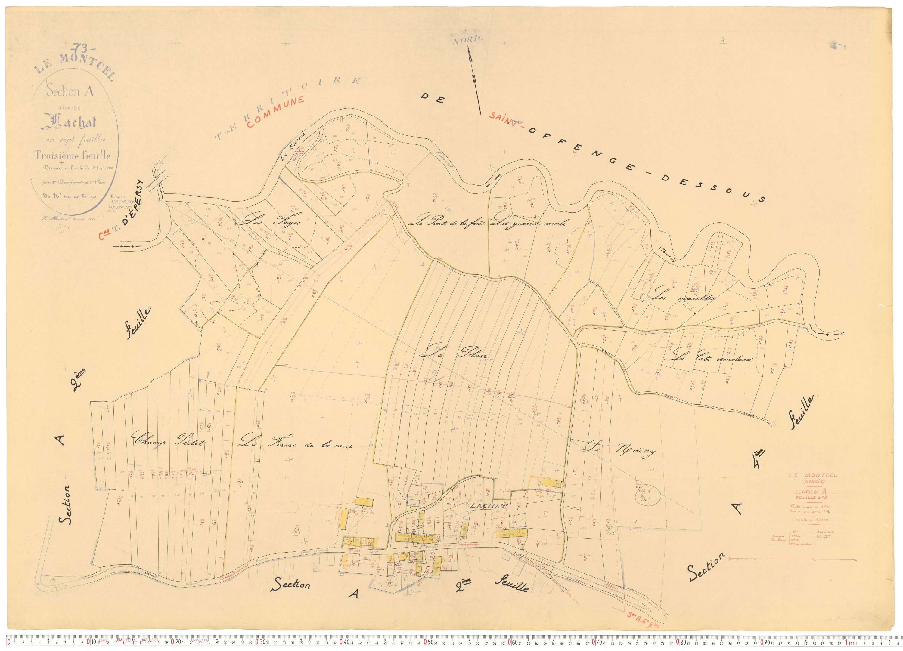 Montcel - Cadastre rénové, version de travail (1958).