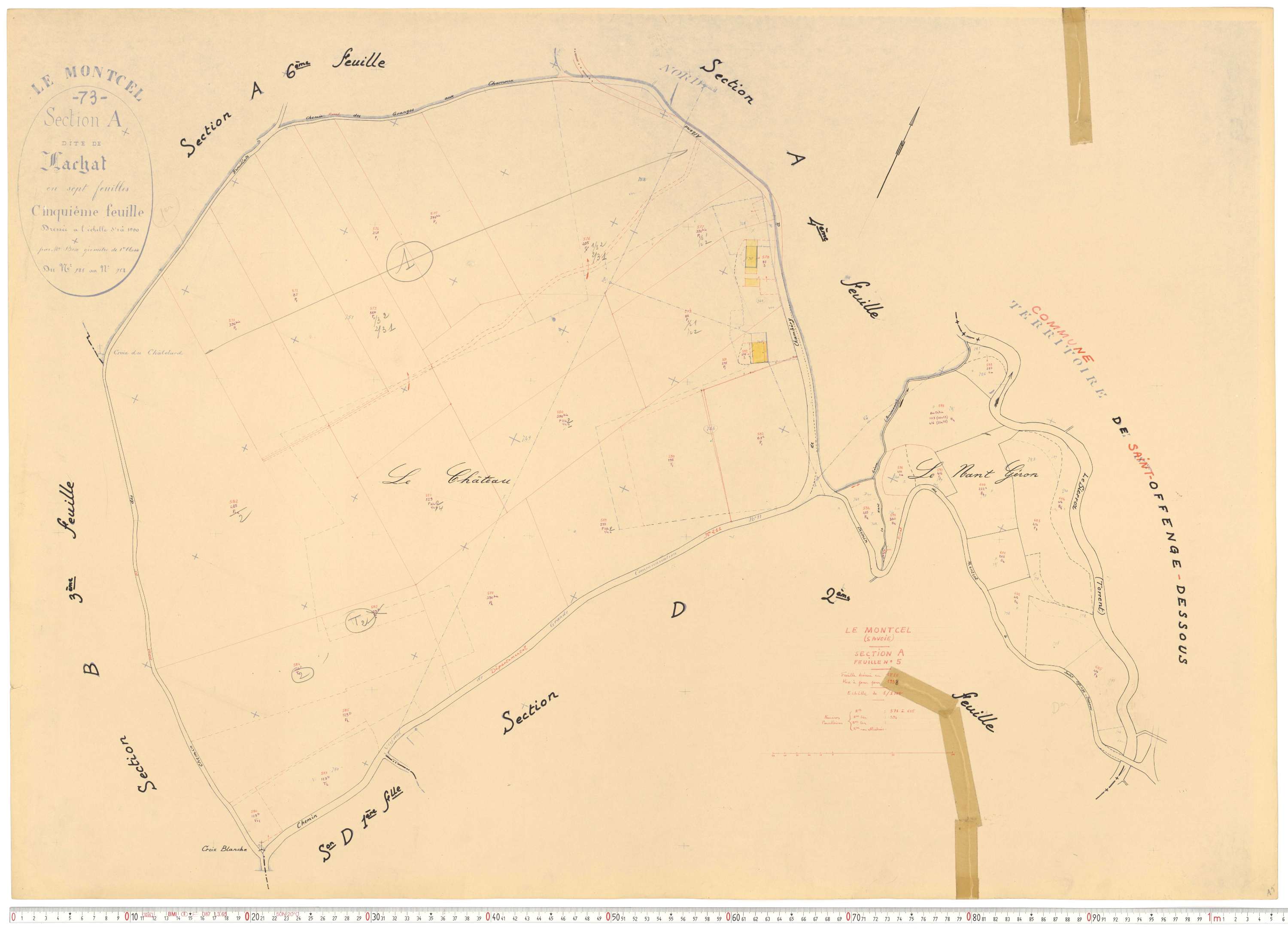 Montcel - Cadastre rénové, version de travail (1958).