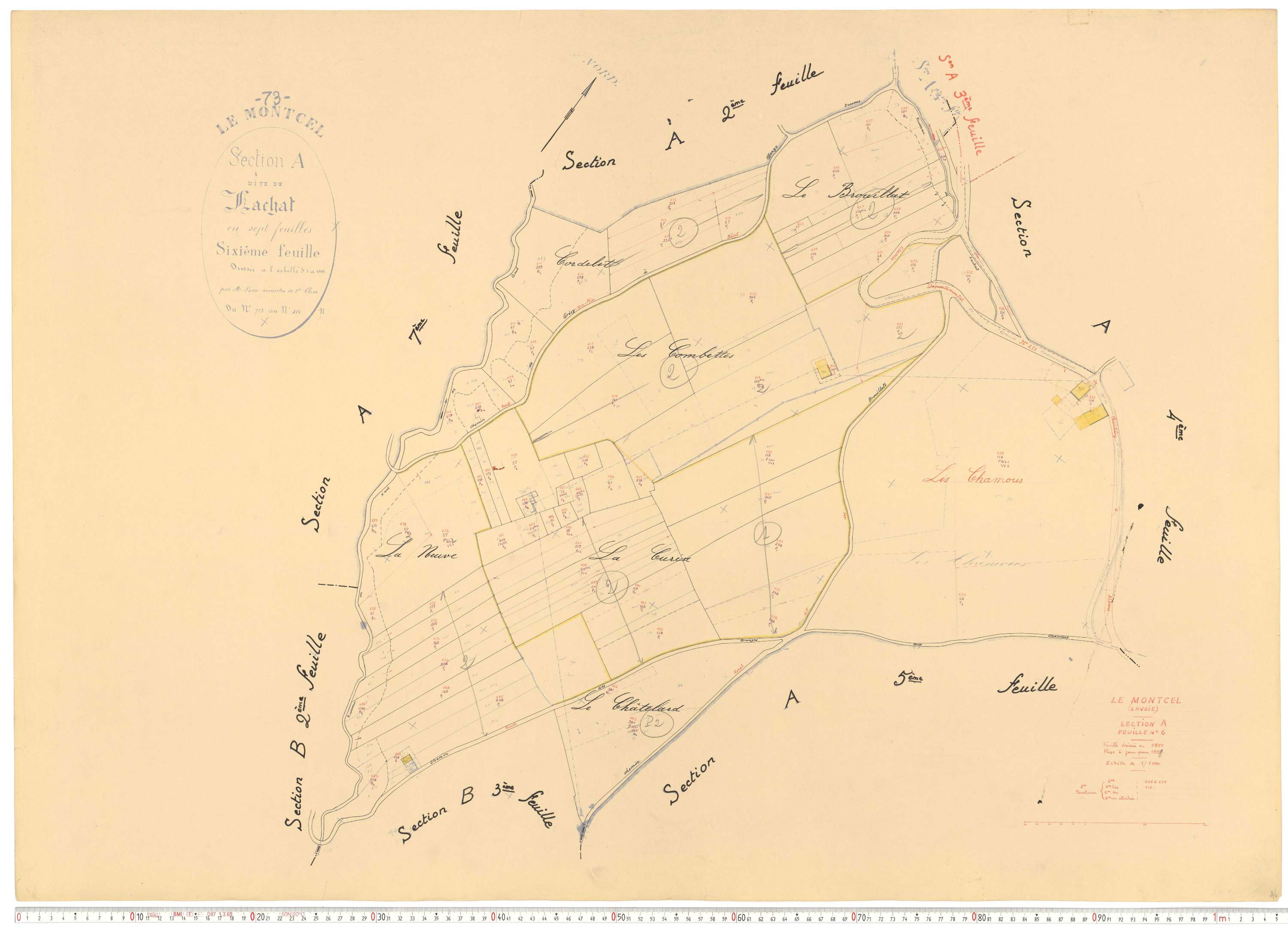 Montcel - Cadastre rénové, version de travail (1958).