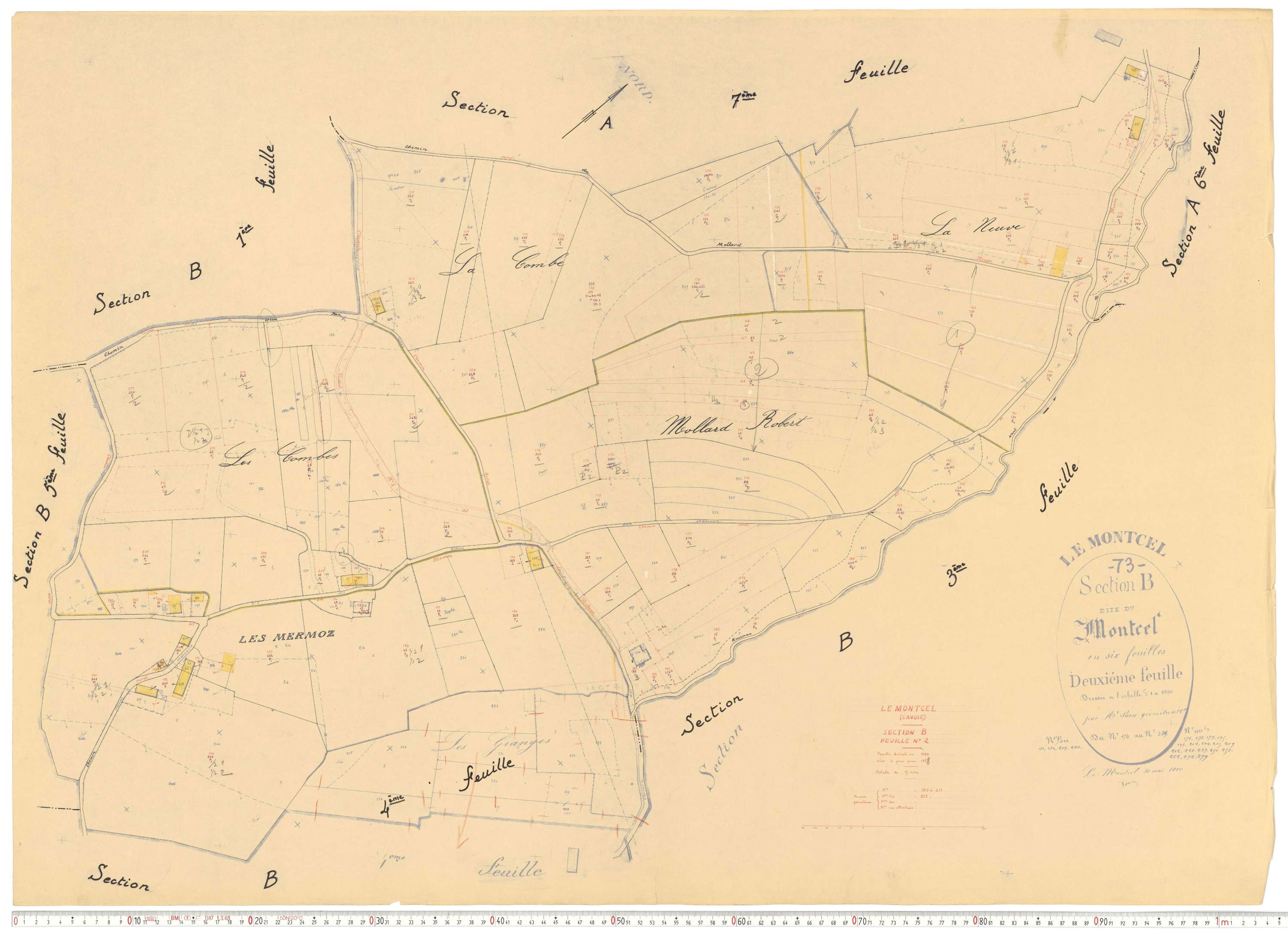 Montcel - Cadastre rénové, version de travail (1958).