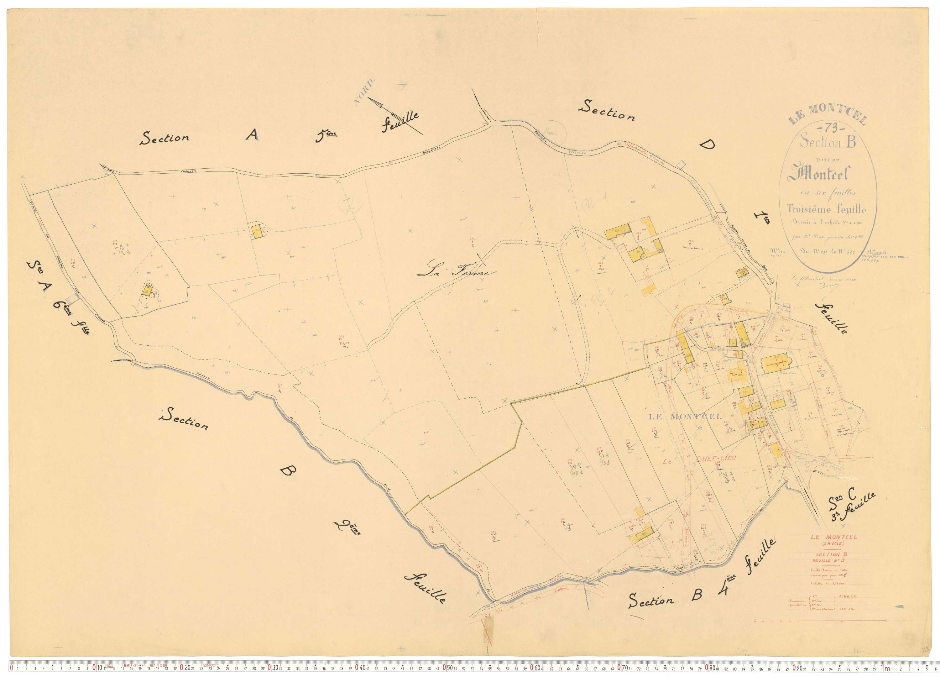 Montcel - Cadastre rénové, version de travail (1958).