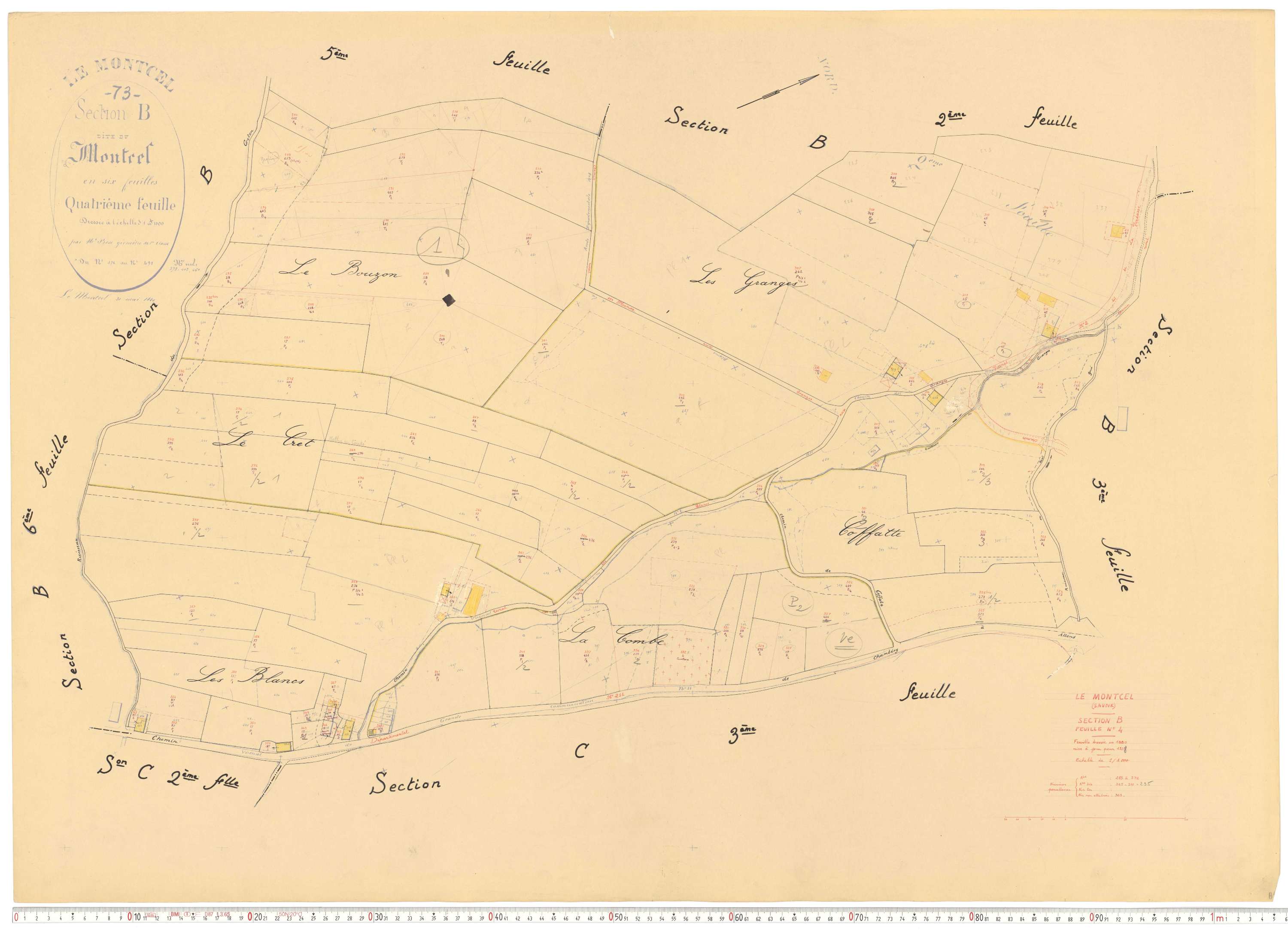 Montcel - Cadastre rénové, version de travail (1958).