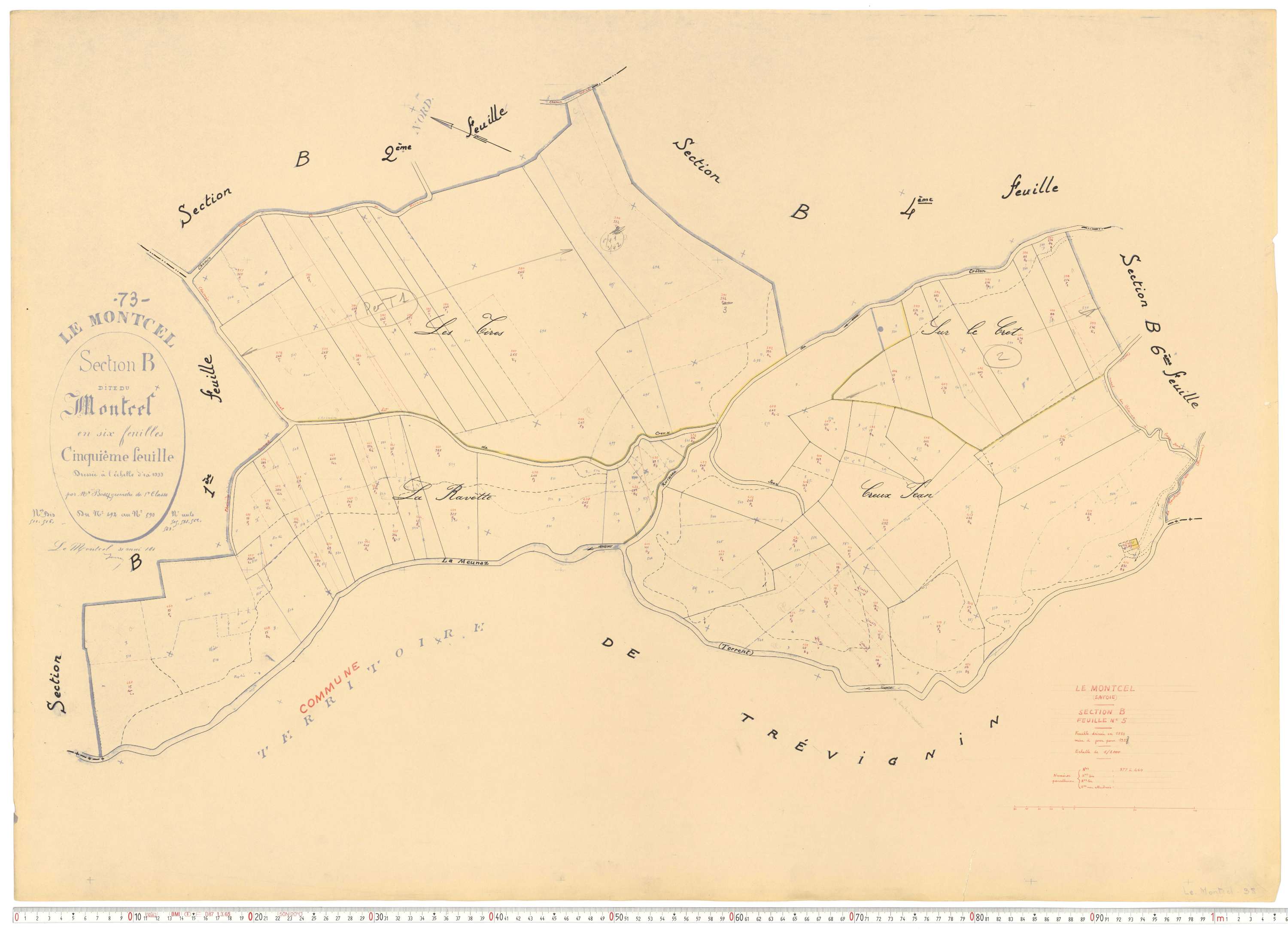 Montcel - Cadastre rénové, version de travail (1958).