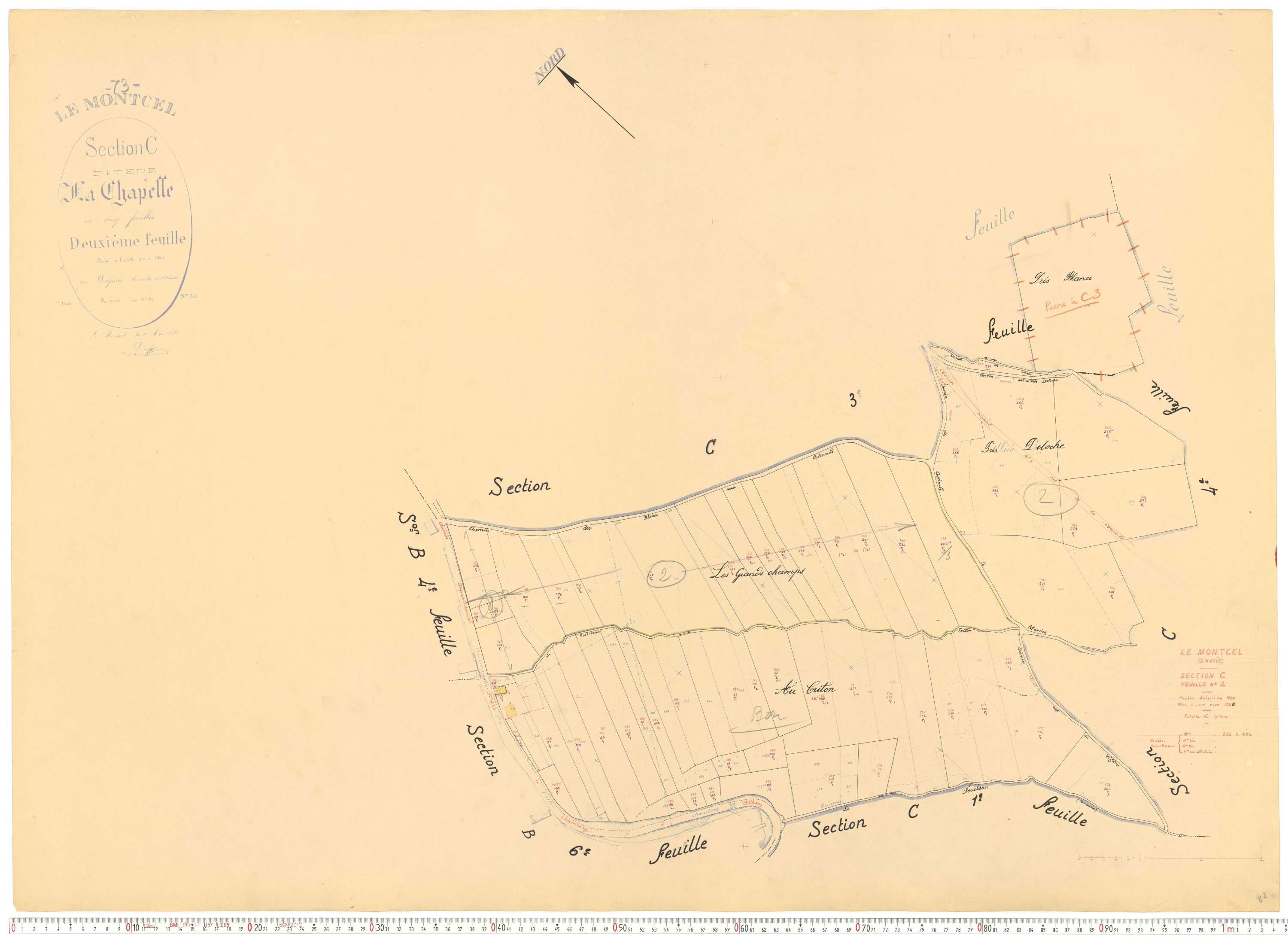 Montcel - Cadastre rénové, version de travail (1958).