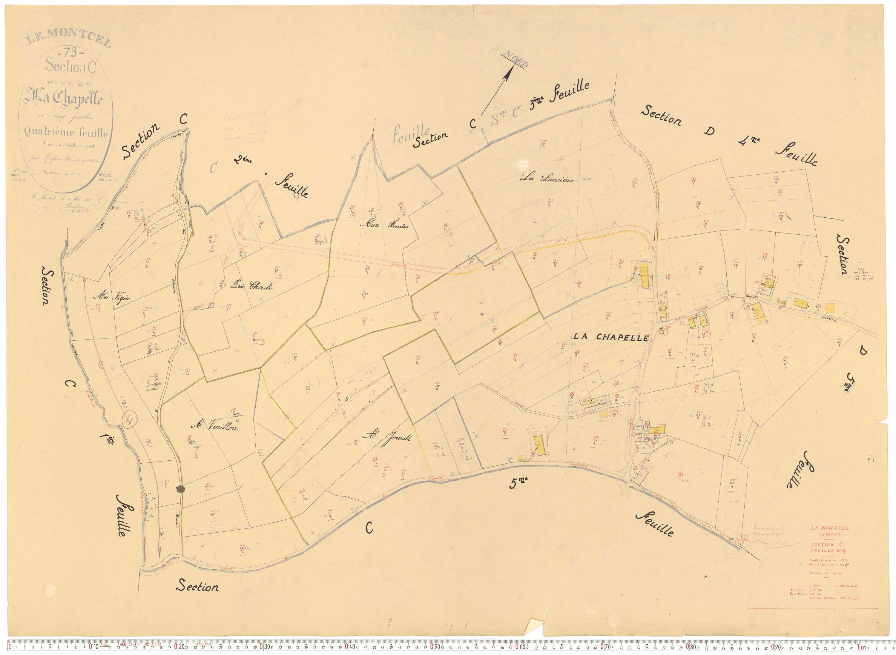 Montcel - Cadastre rénové, version de travail (1958).