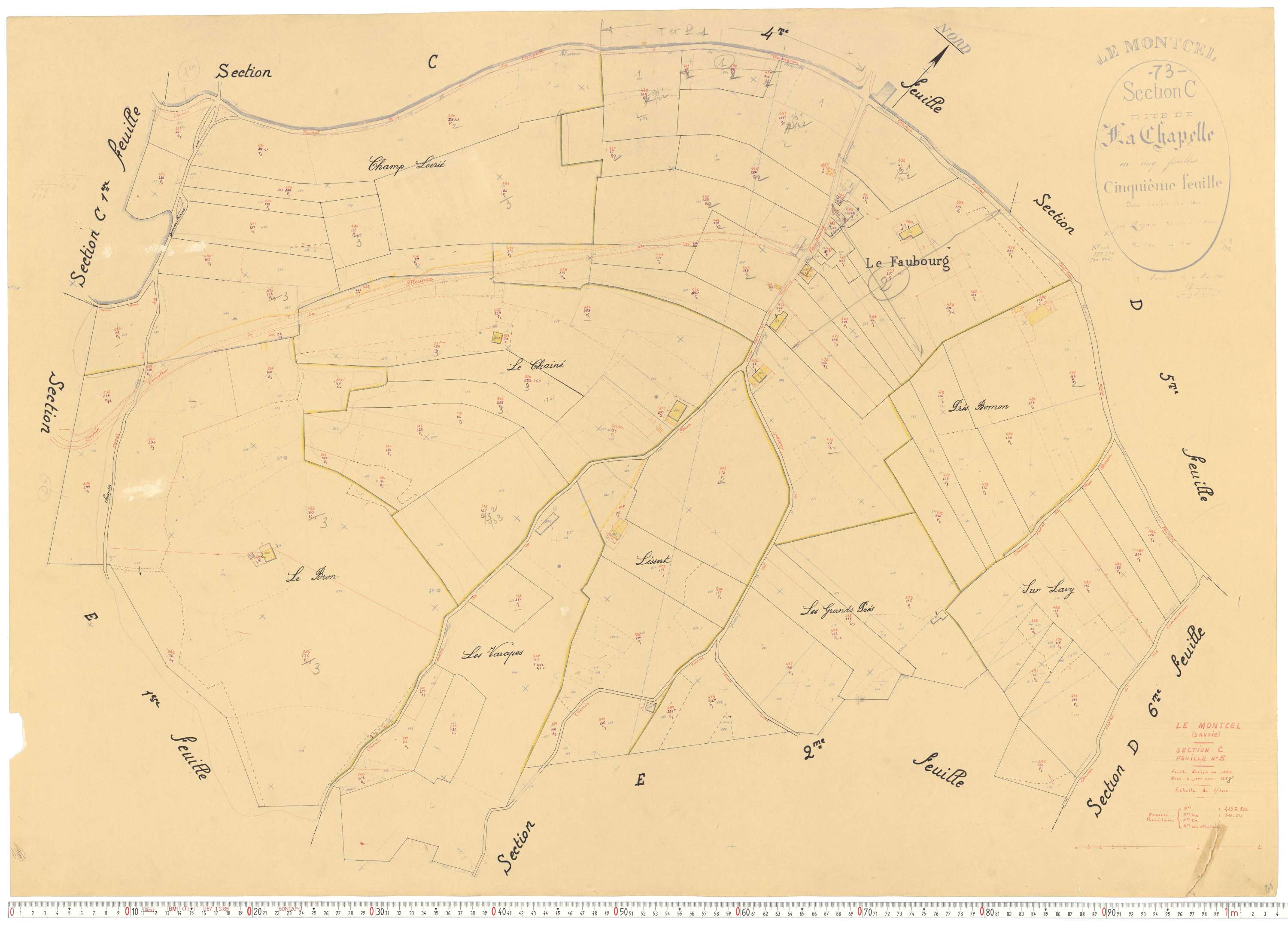 Montcel - Cadastre rénové, version de travail (1958).