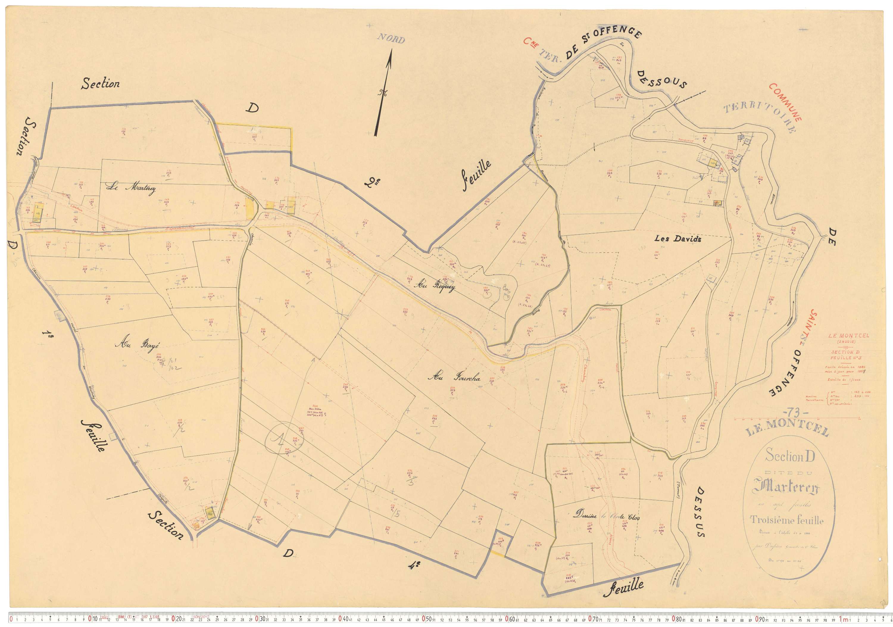 Montcel - Cadastre rénové, version de travail (1958).