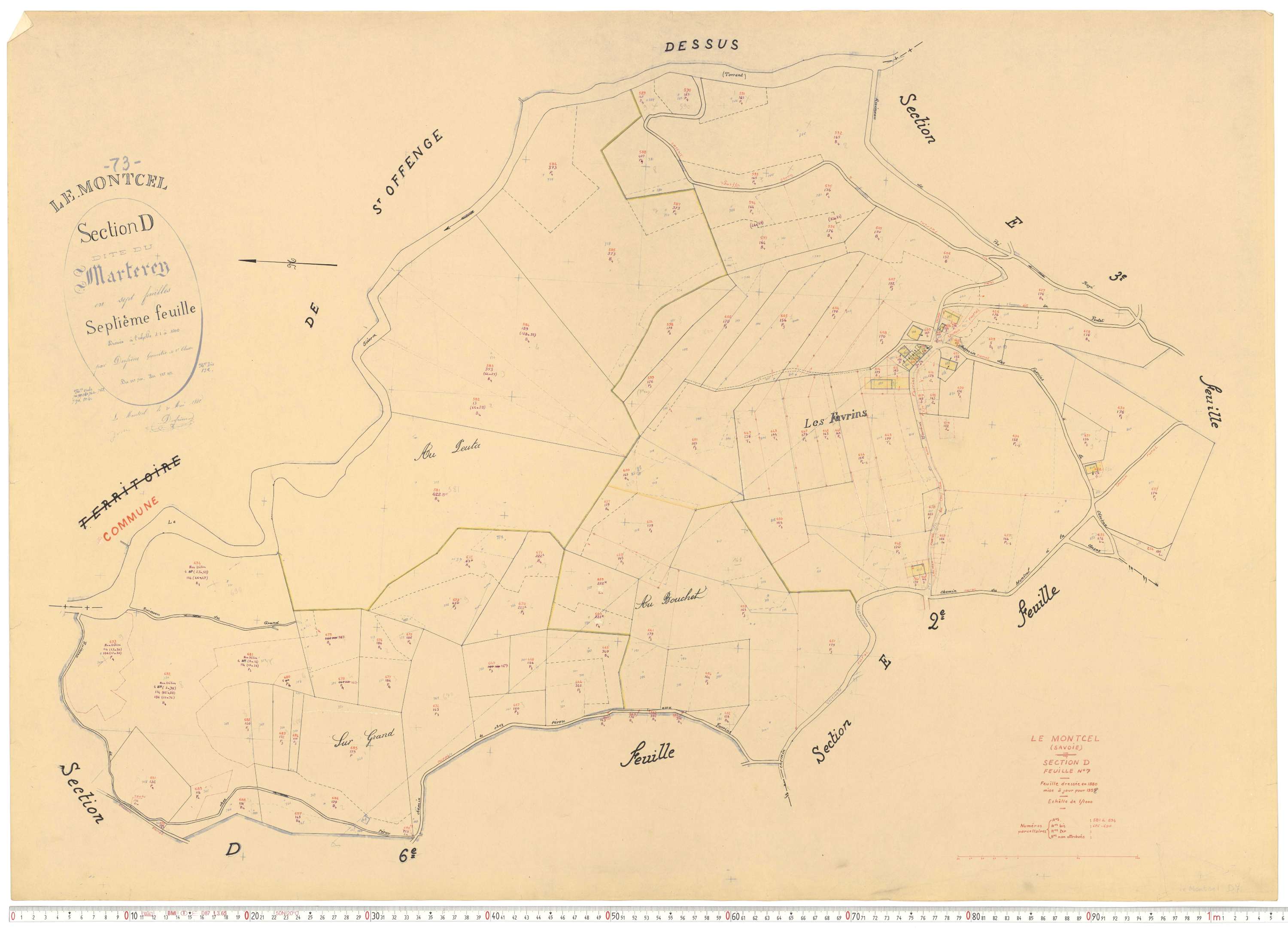 Montcel - Cadastre rénové, version de travail (1958).