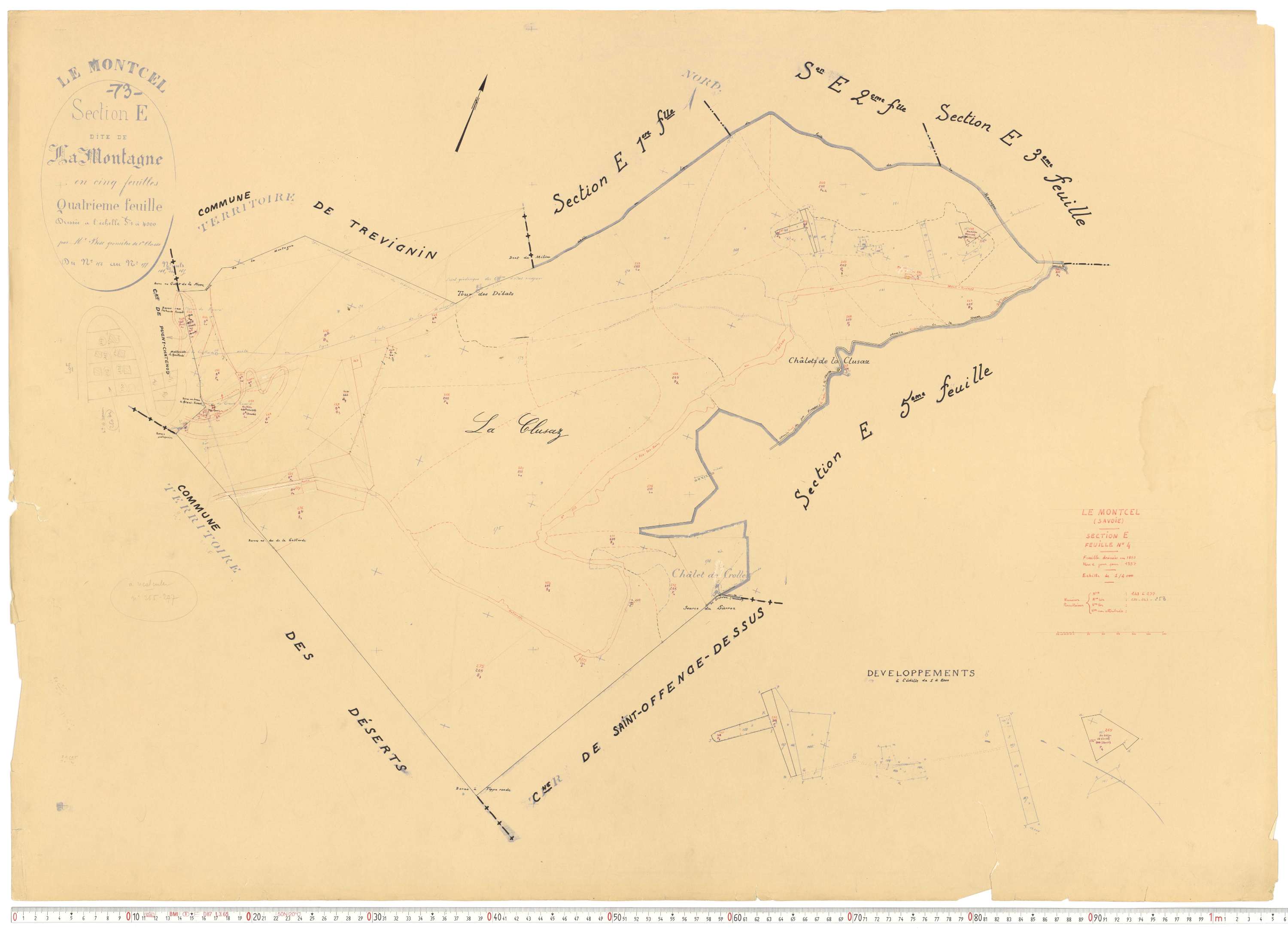 Montcel - Cadastre rénové, version de travail (1958).